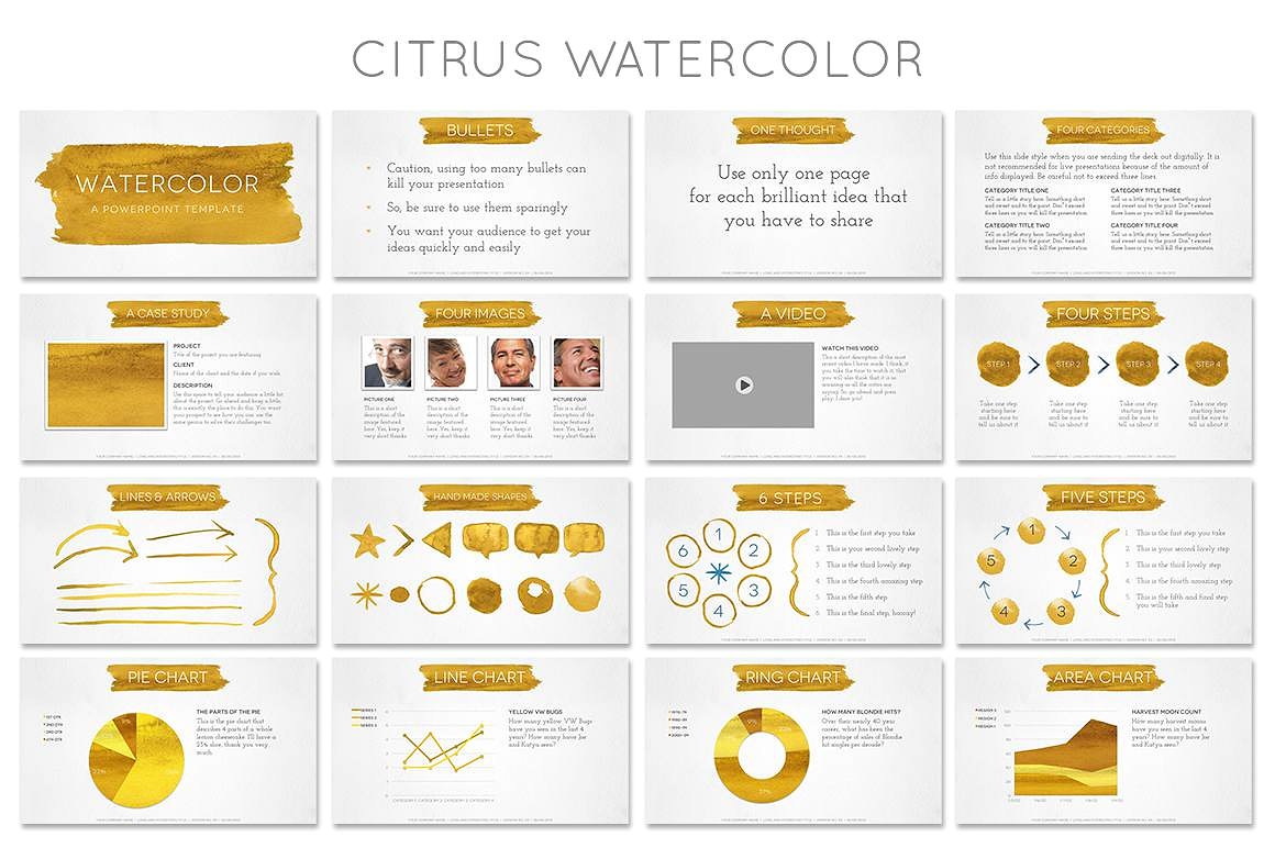 Watercolor Powerpoint Template