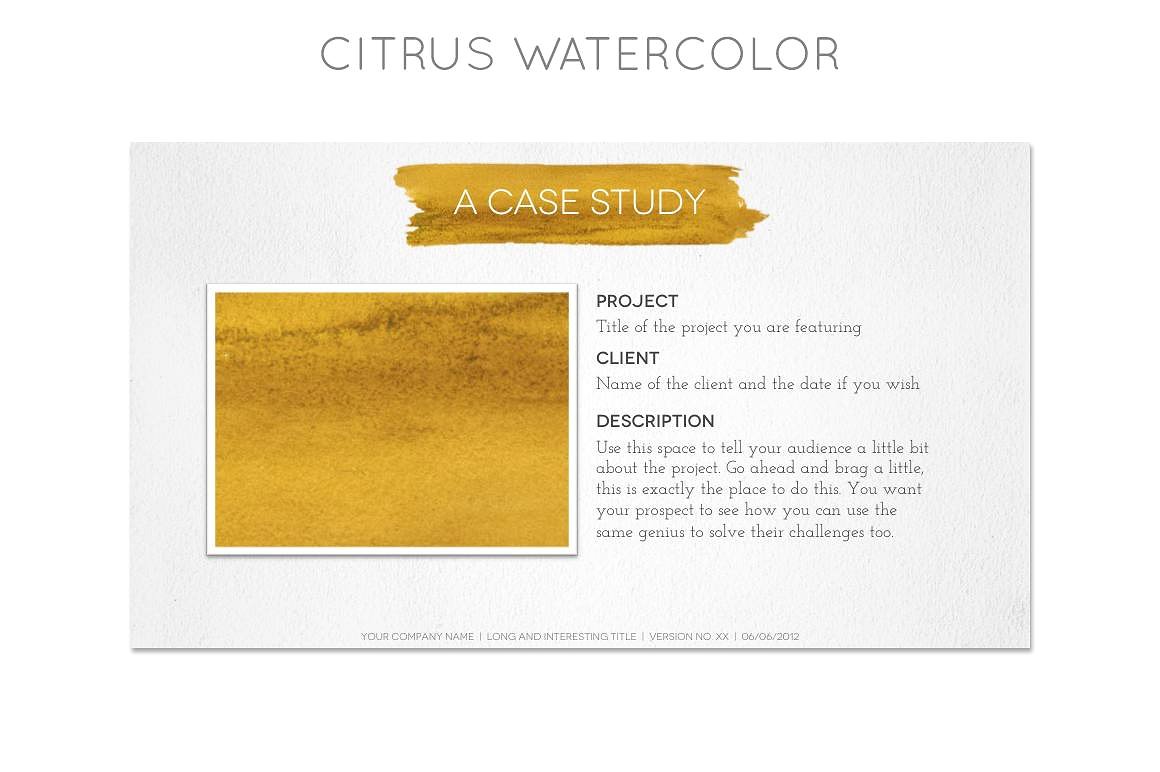 Watercolor Powerpoint Template