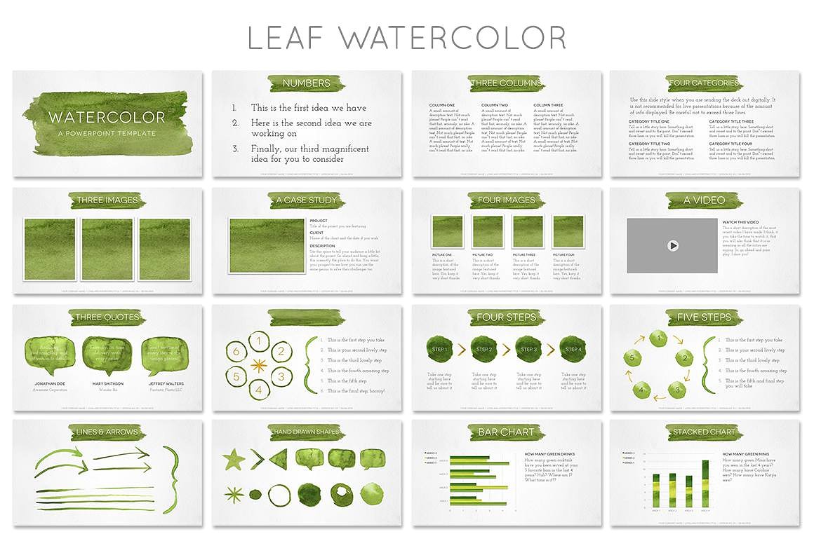 Watercolor Powerpoint Template