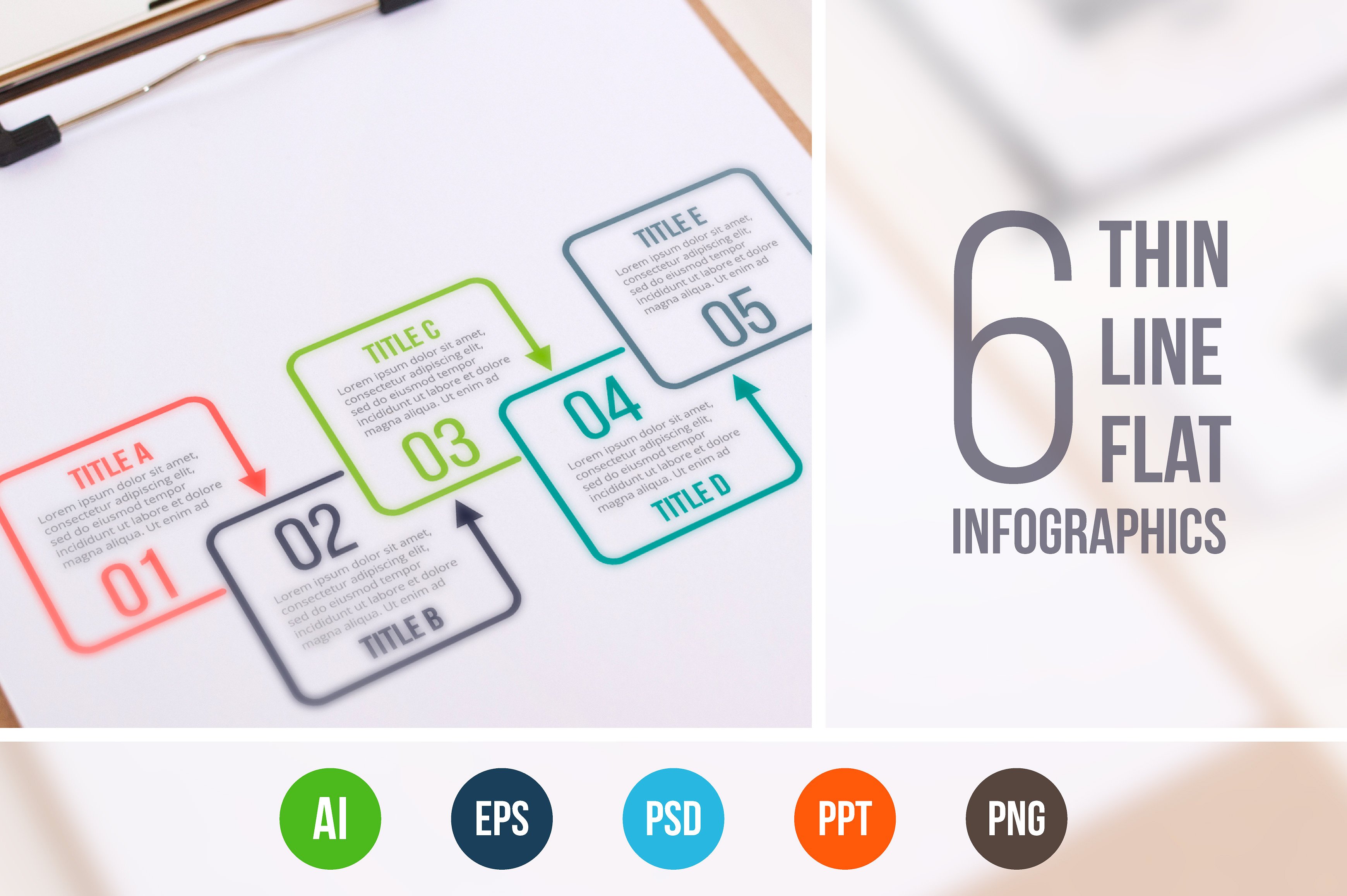 Line flat elements for infogra