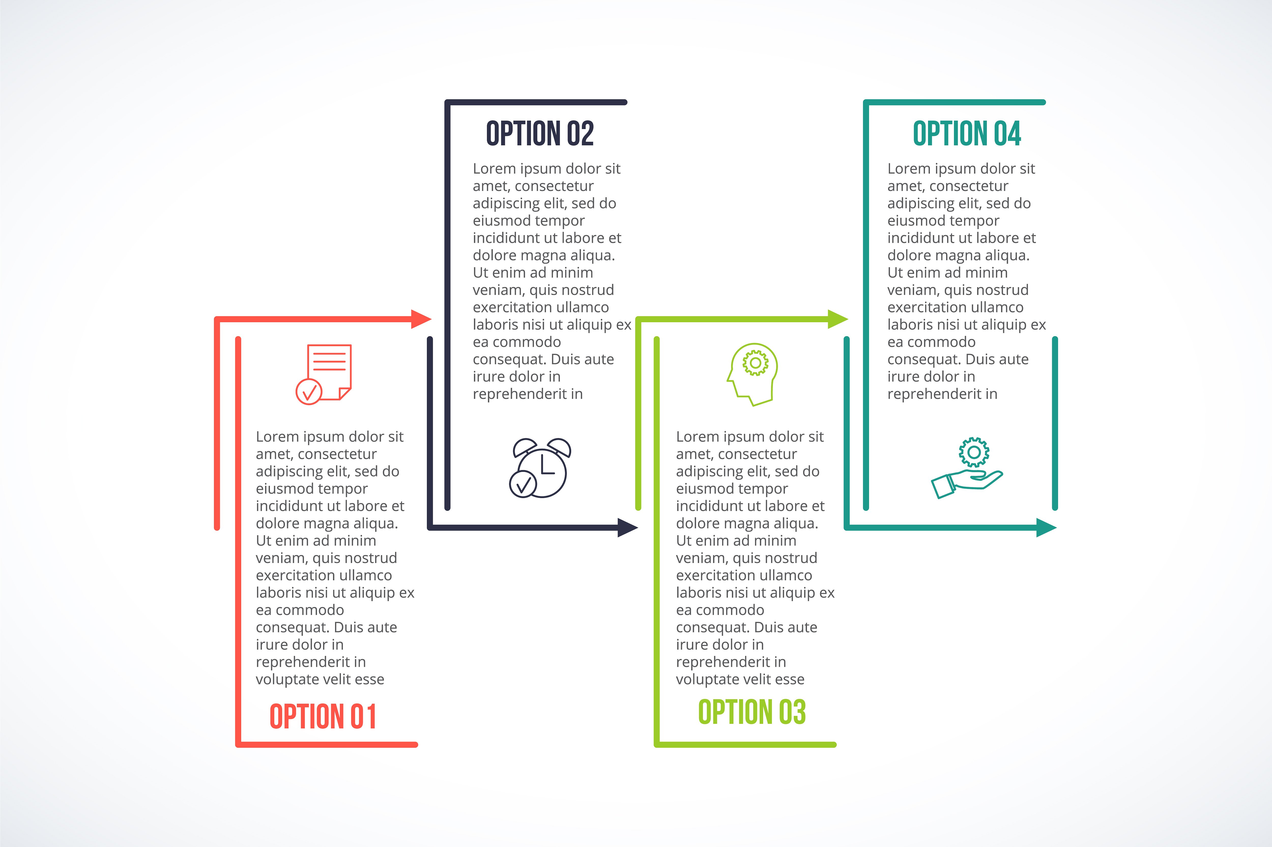 Line flat elements for infogra