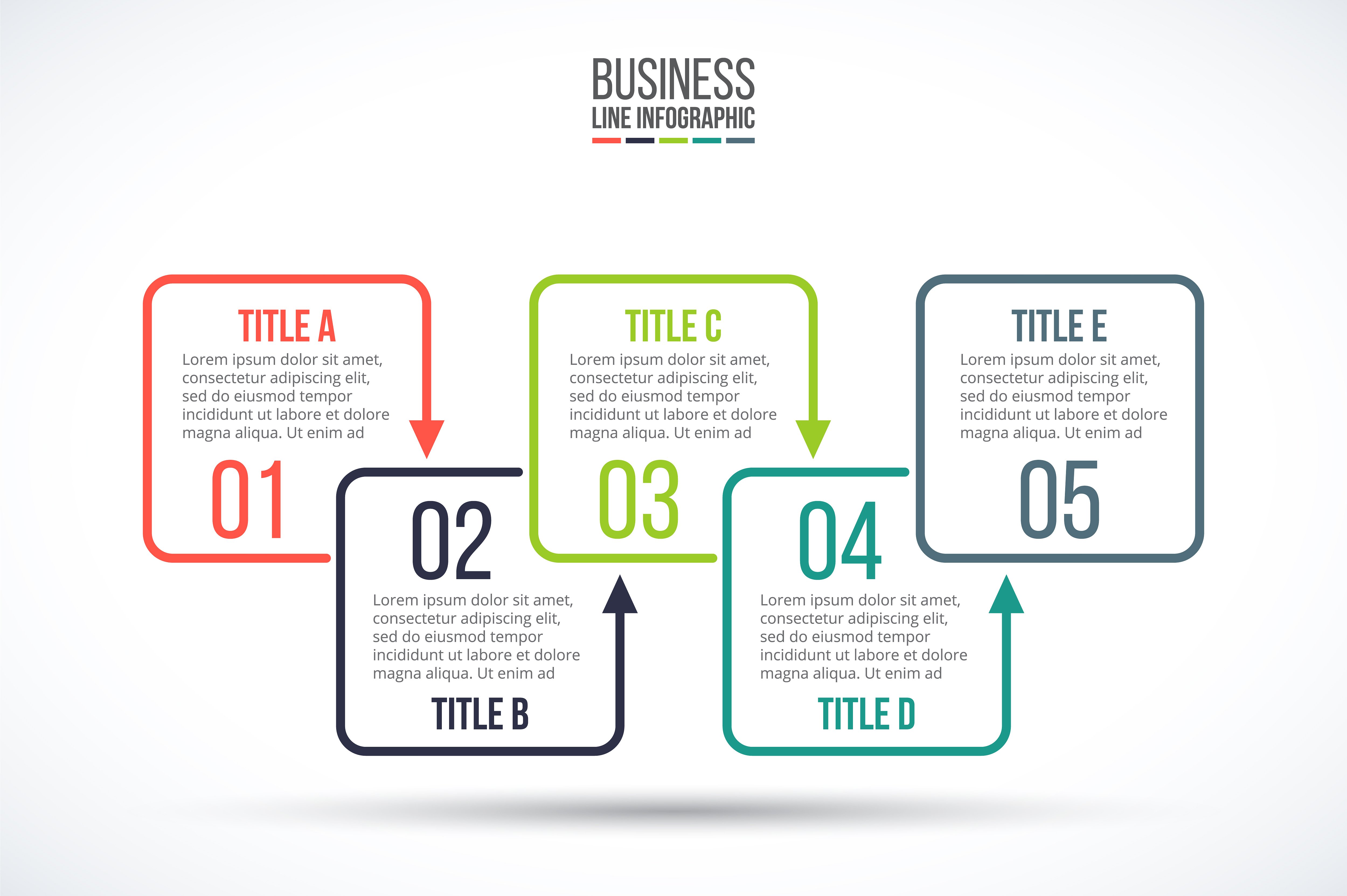 Line flat elements for infogra