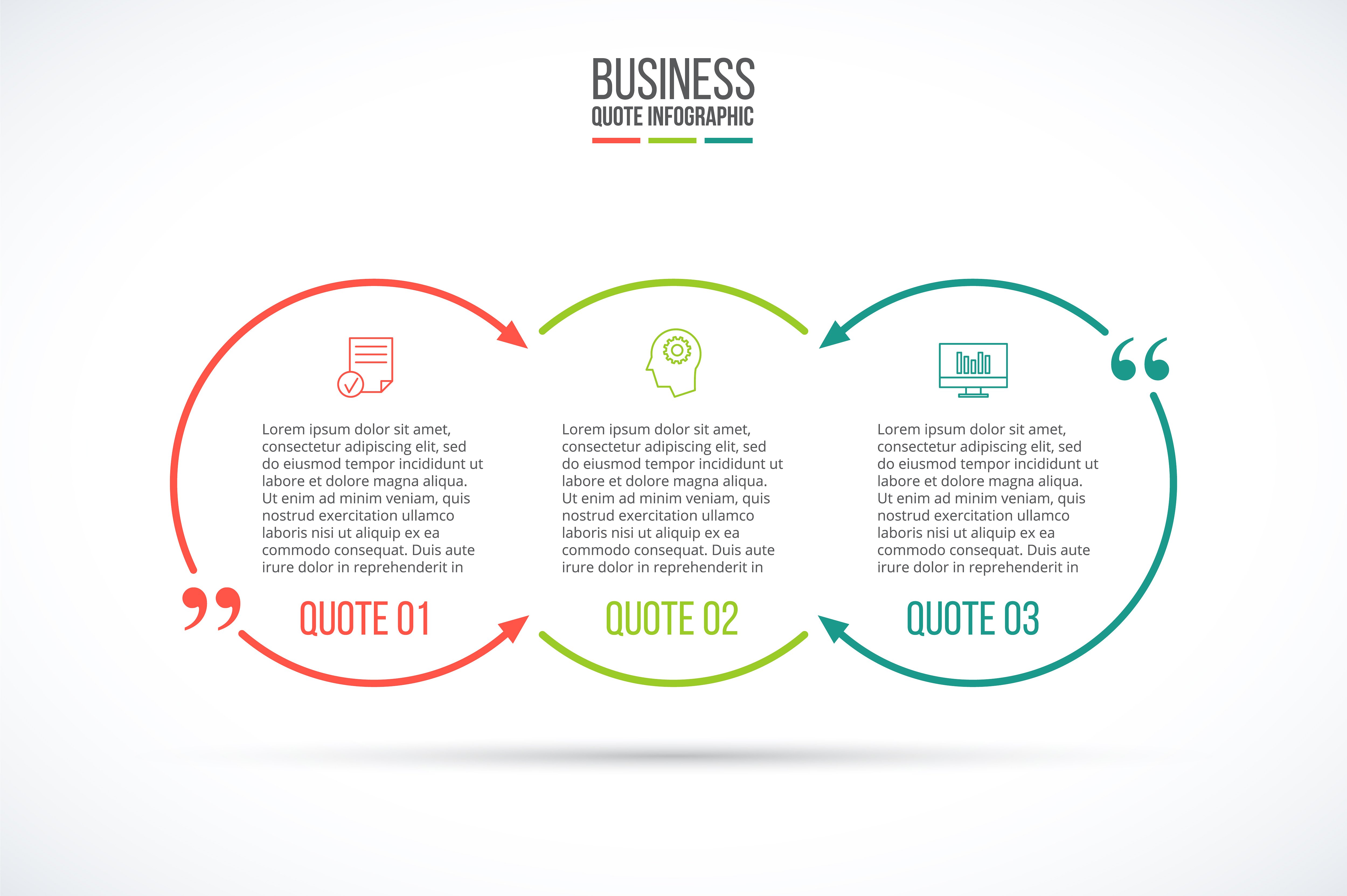 Line flat elements for infogra