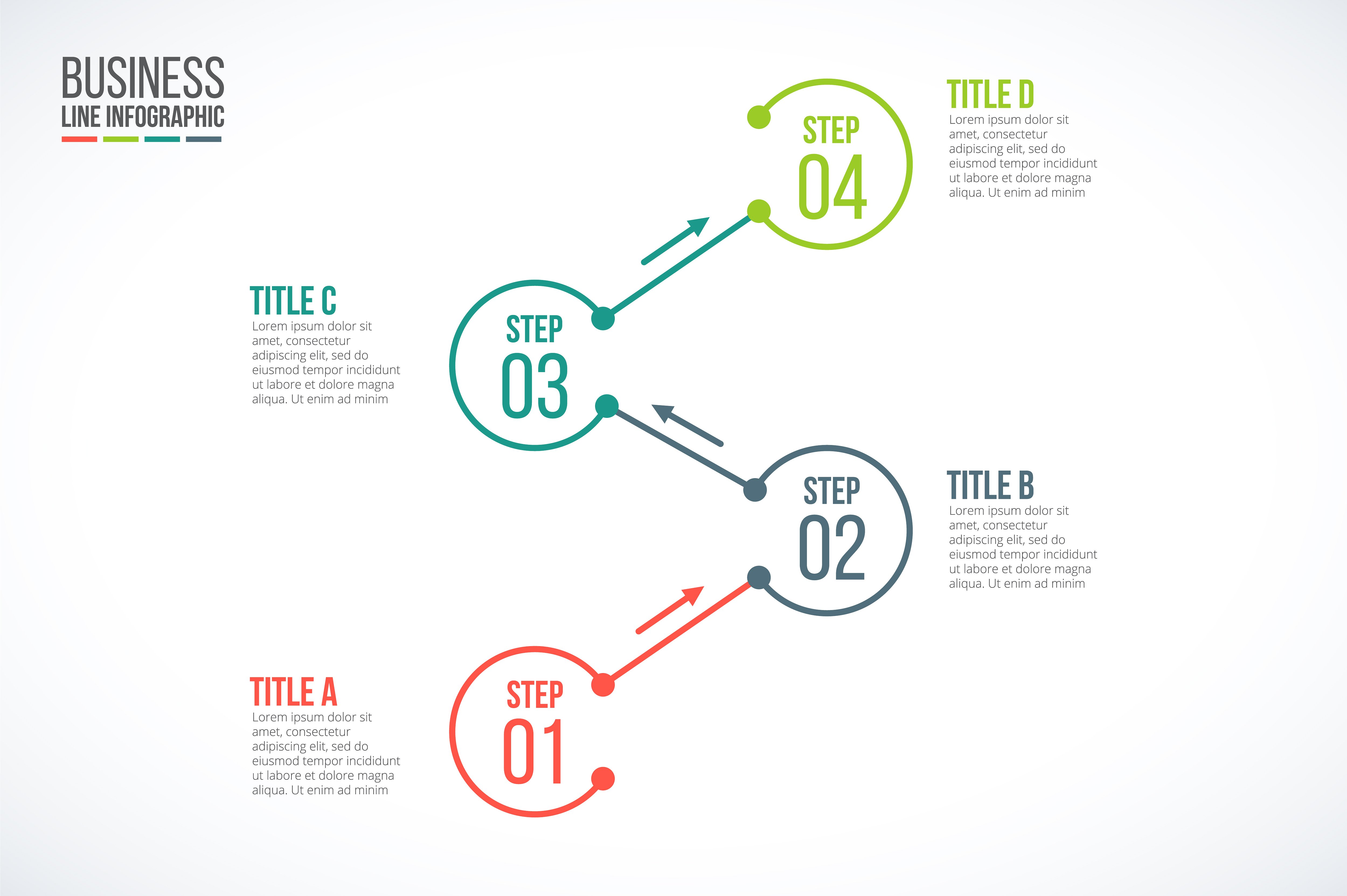 Line flat elements for infogra