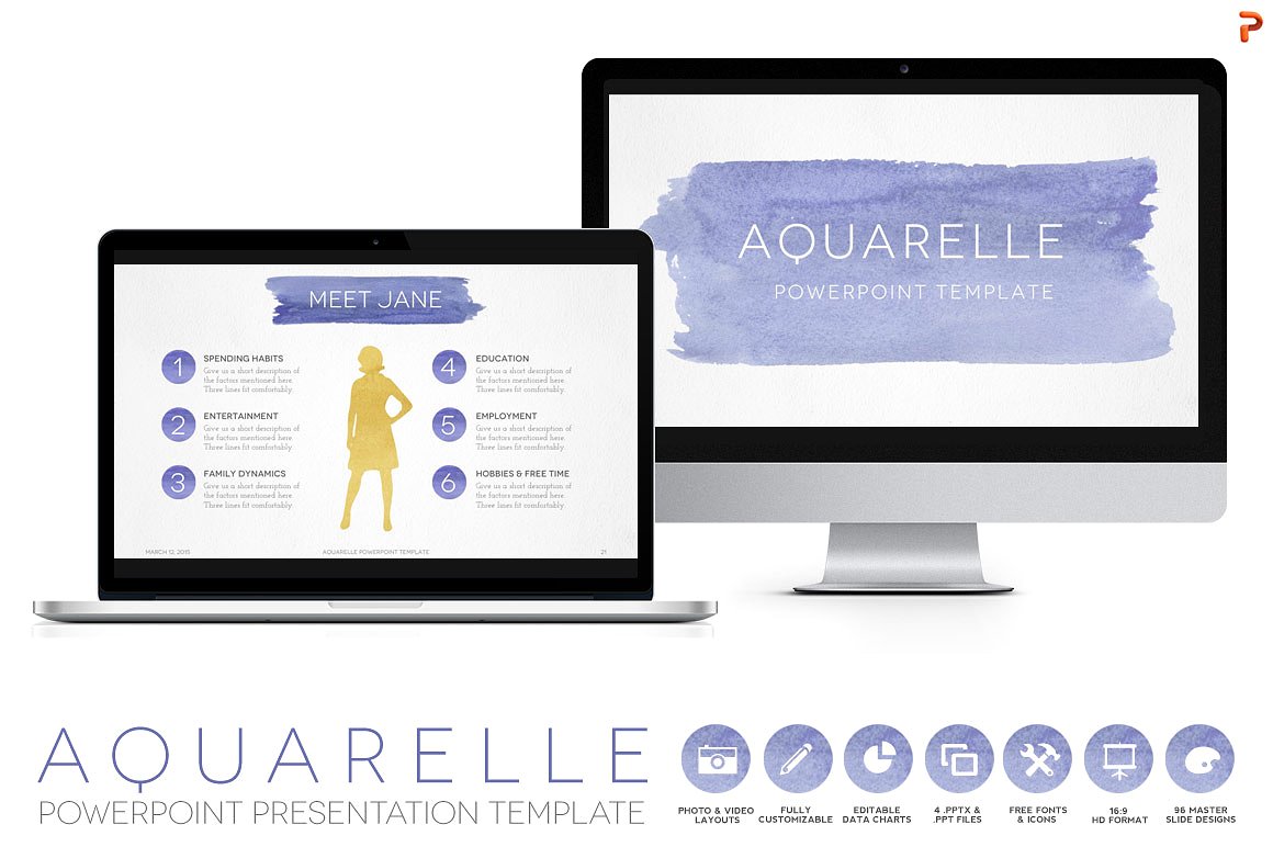 Aquarelle Powerpoint Template