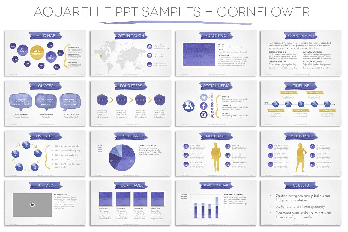 Aquarelle Powerpoint Template