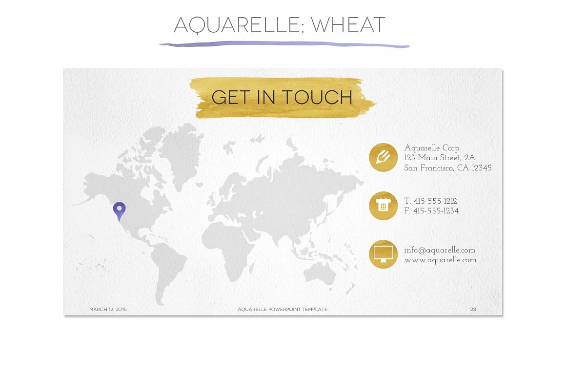 Aquarelle Powerpoint Template