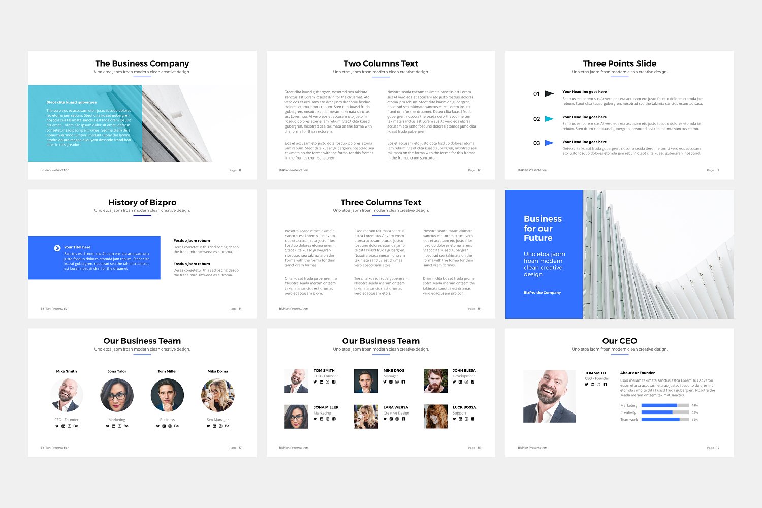 BizPro. Google Slides Template