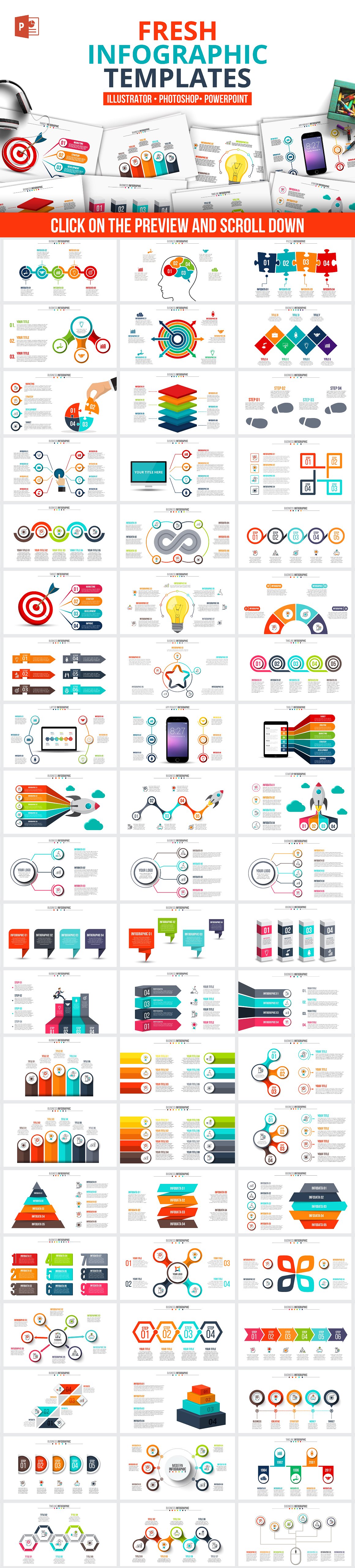 Fresh powerpoint infographics