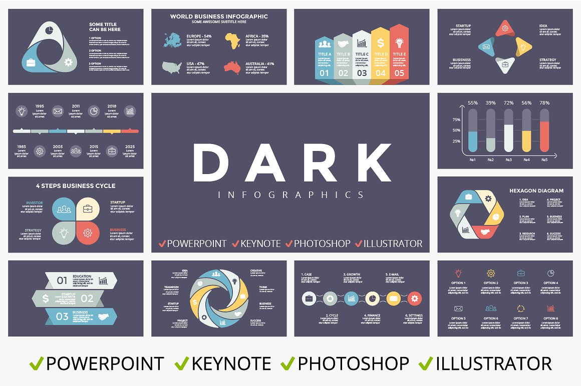 DARK Infographics - FREE Updat