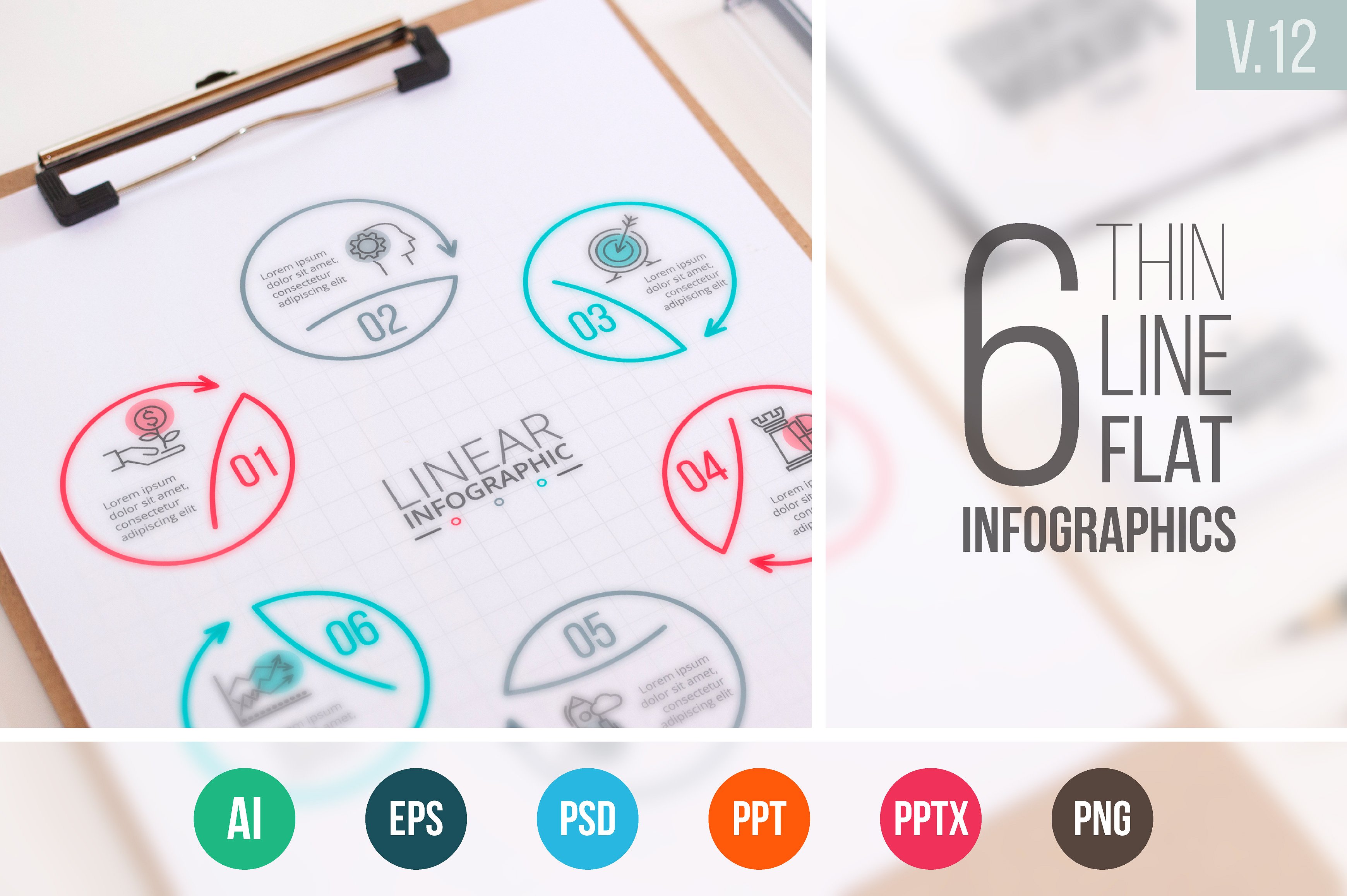 Linear elements for infographi