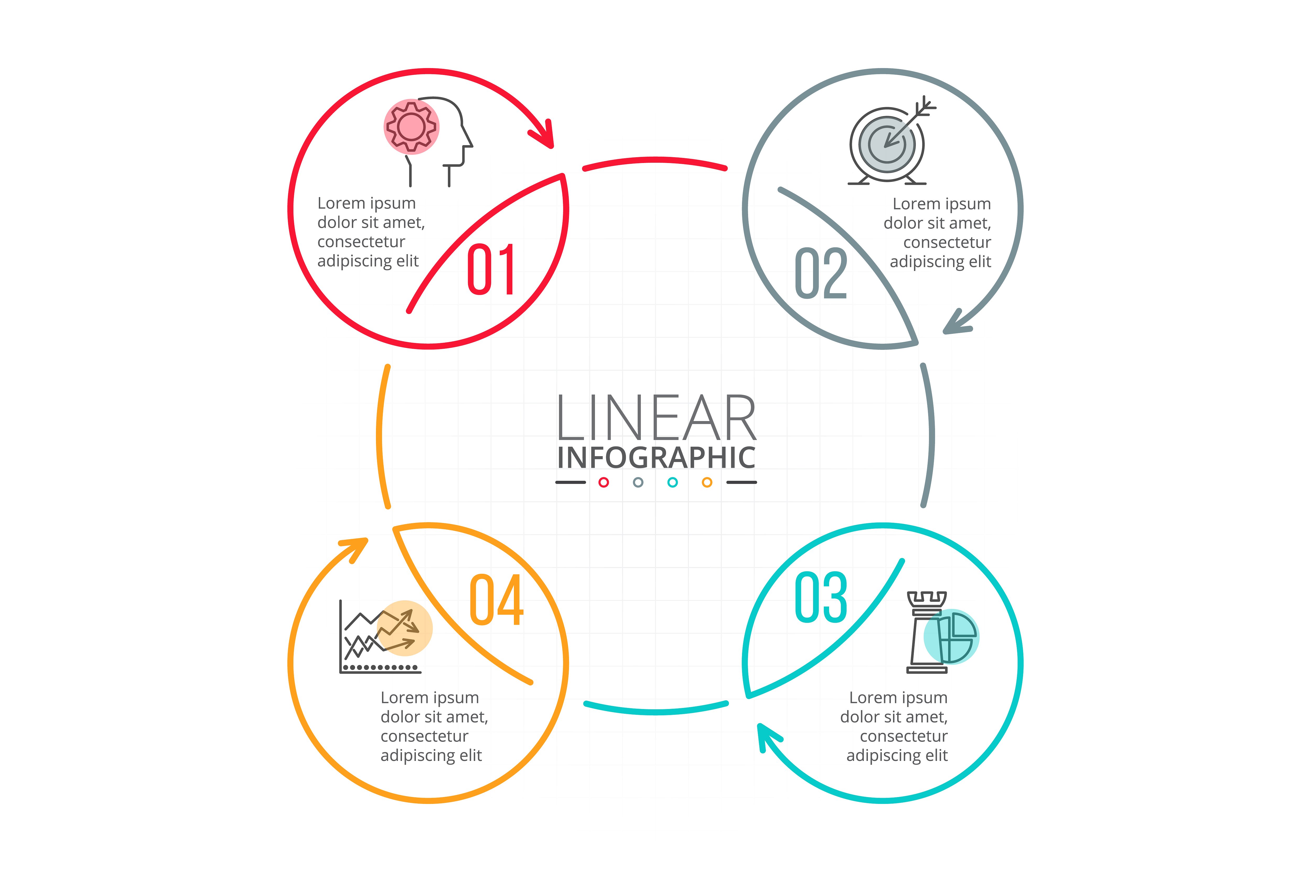 Linear elements for infographi