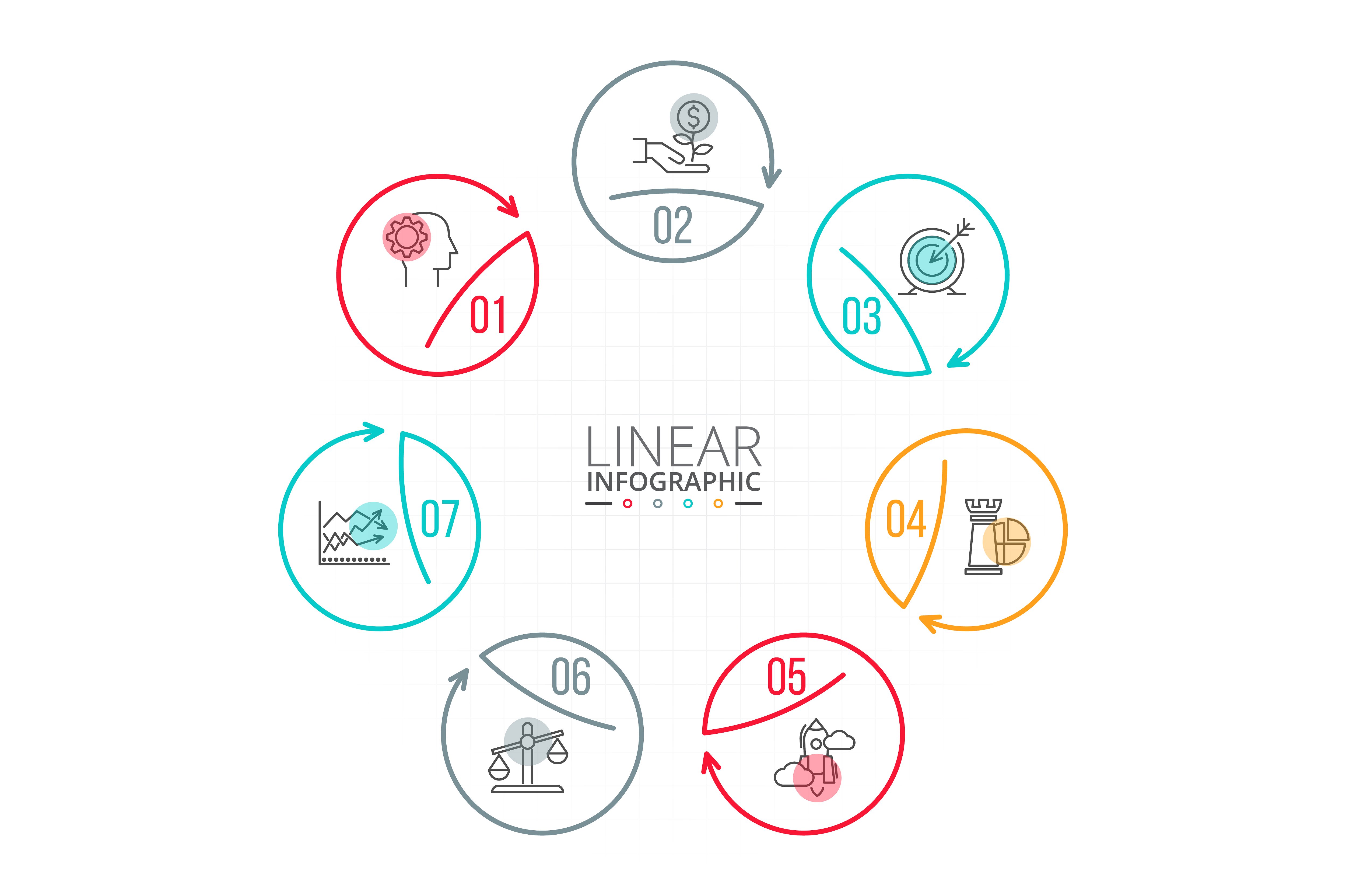 Linear elements for infographi