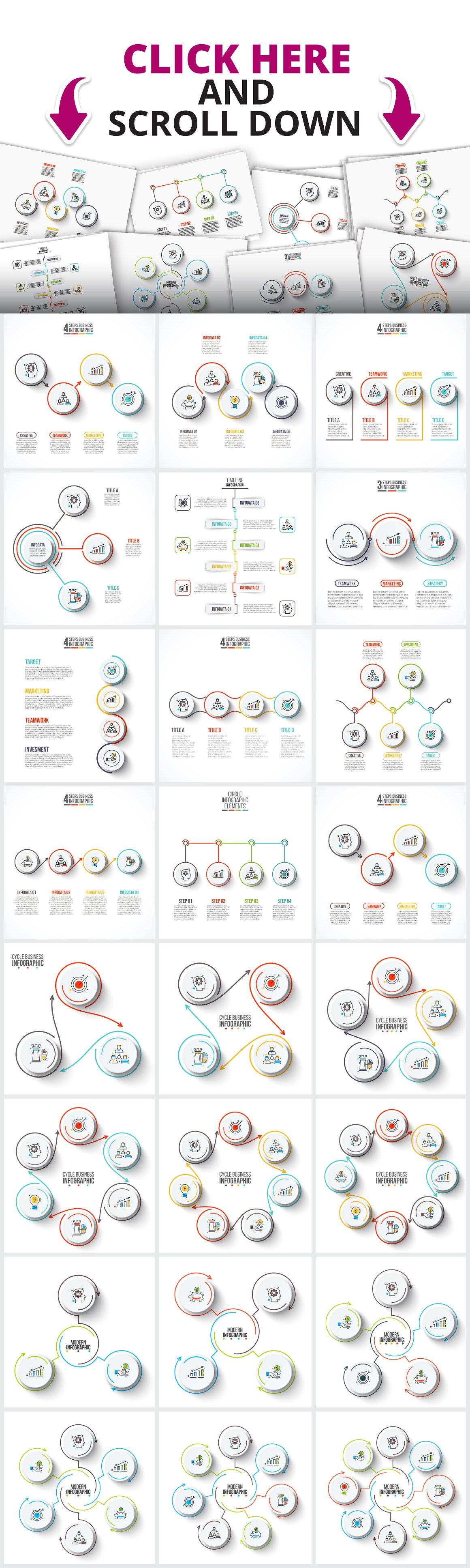 Сlean infographic templates