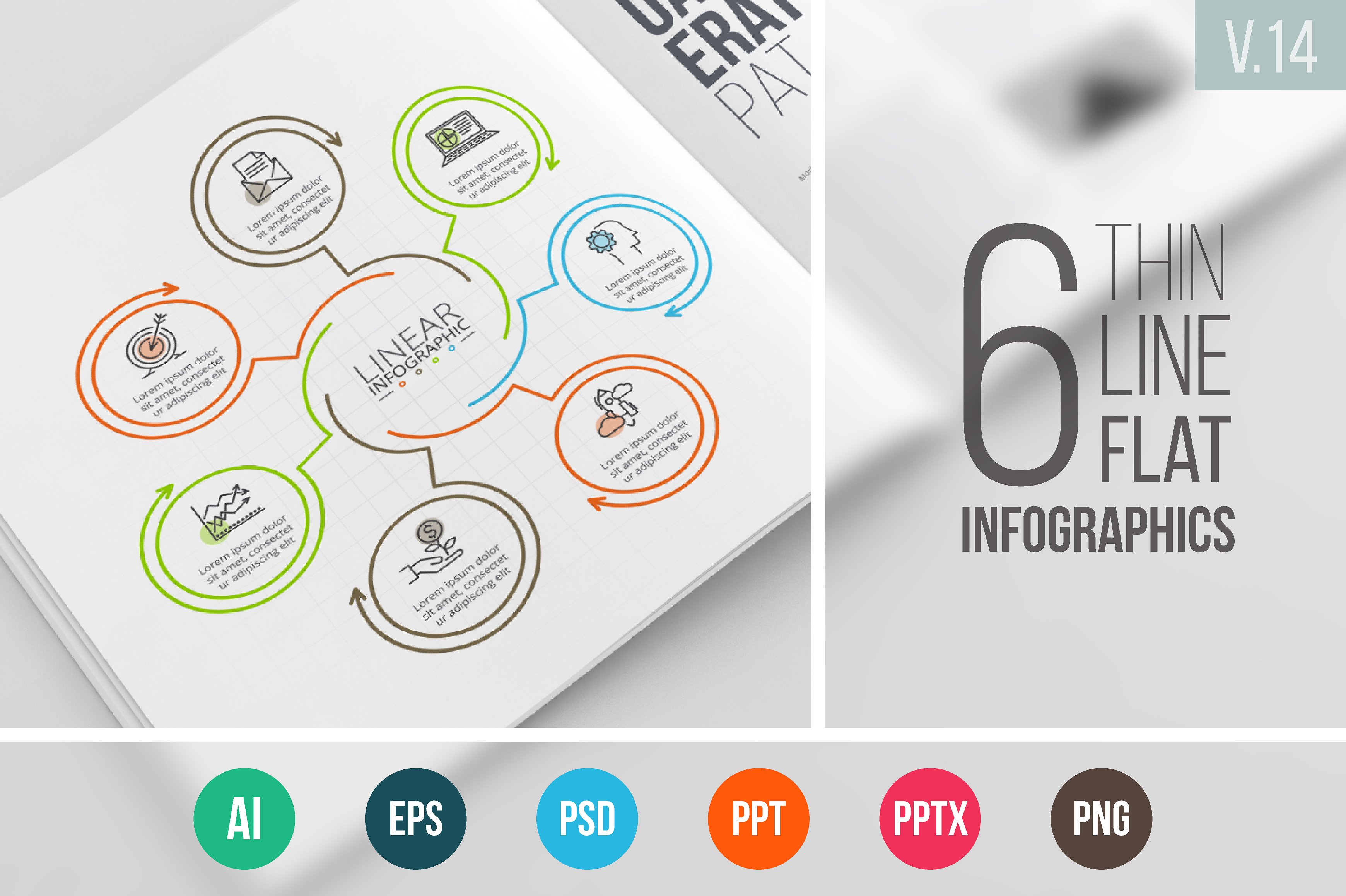 Linear elements for infographi