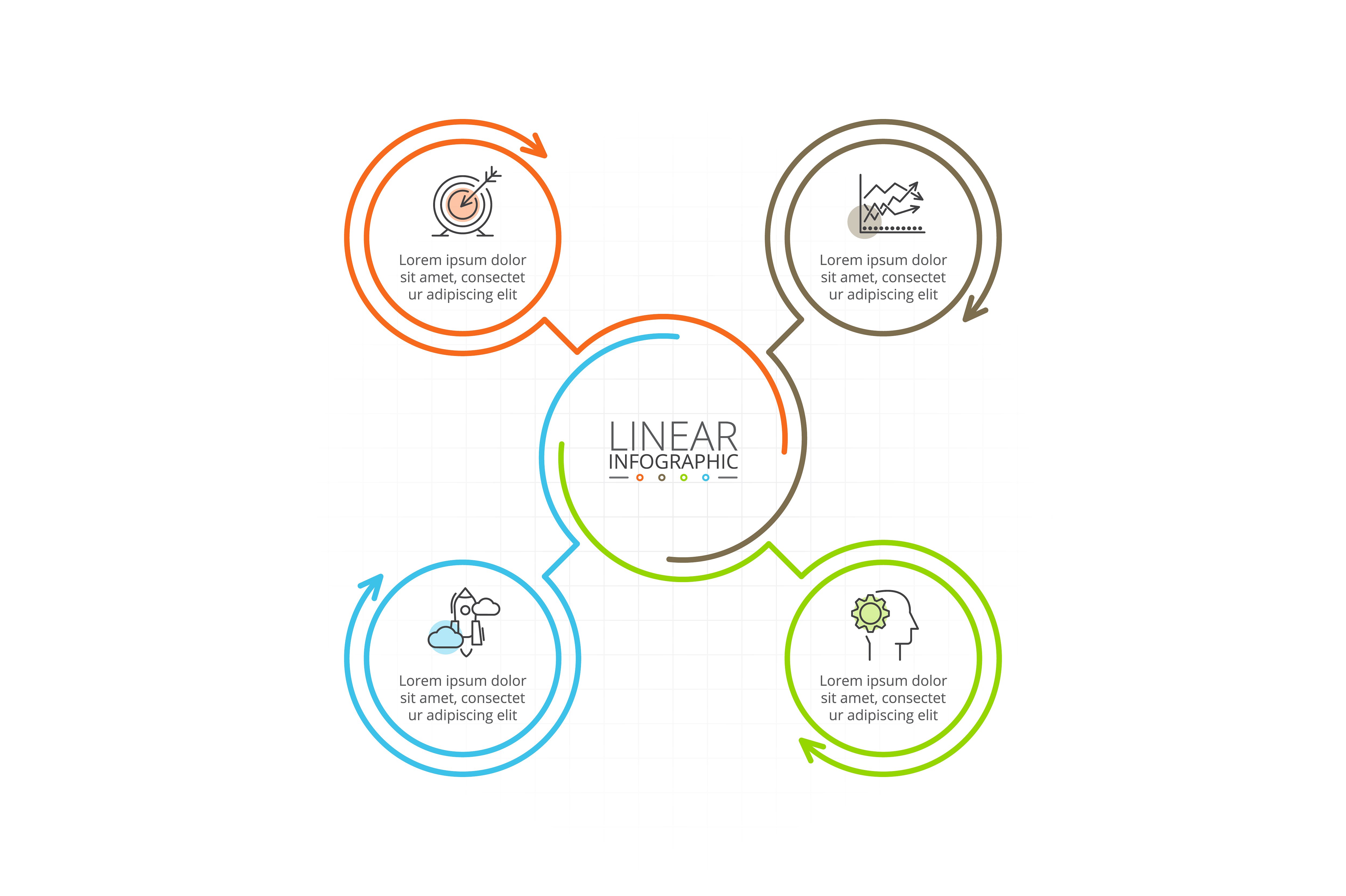 Linear elements for infographi