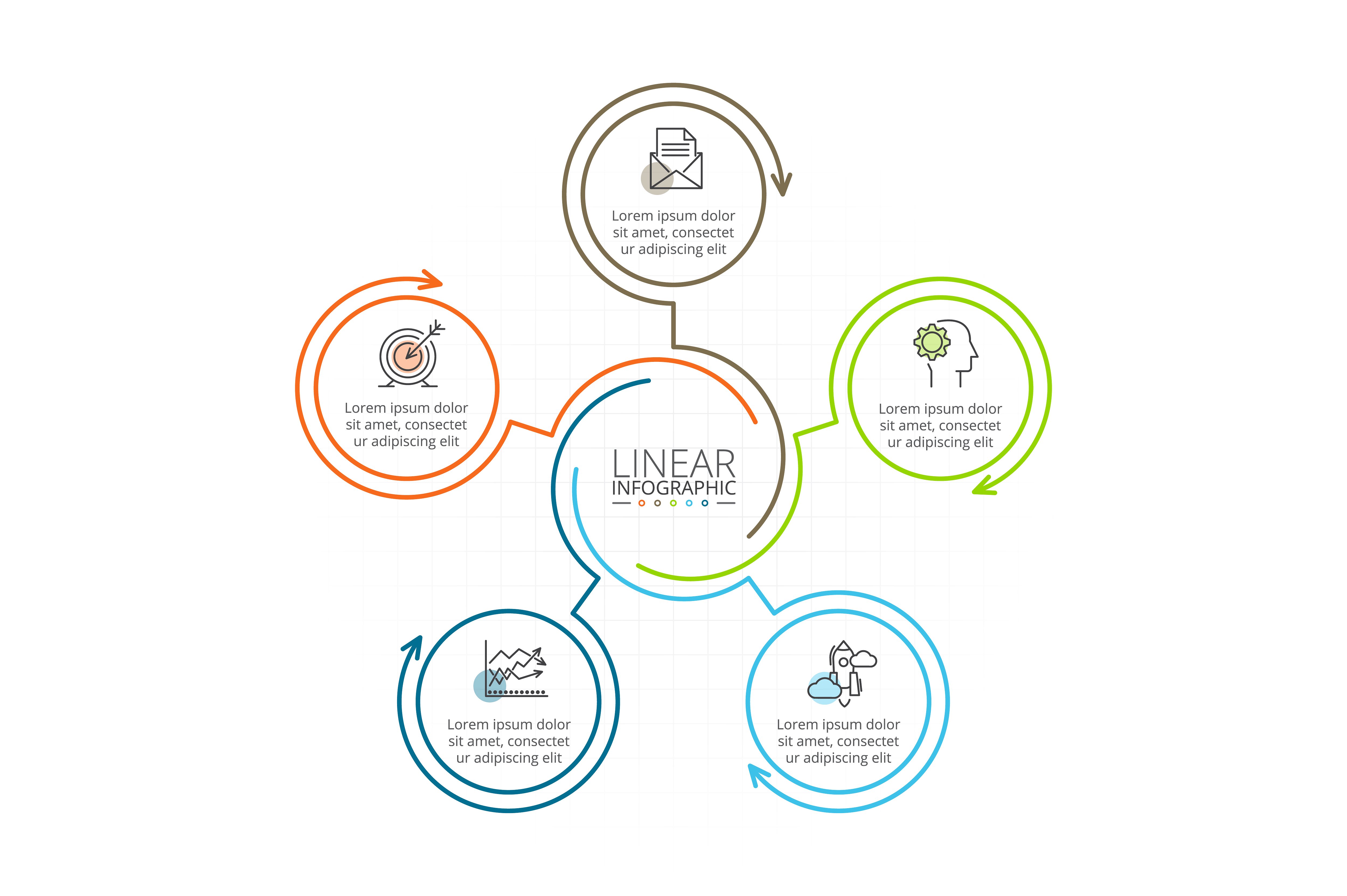 Linear elements for infographi