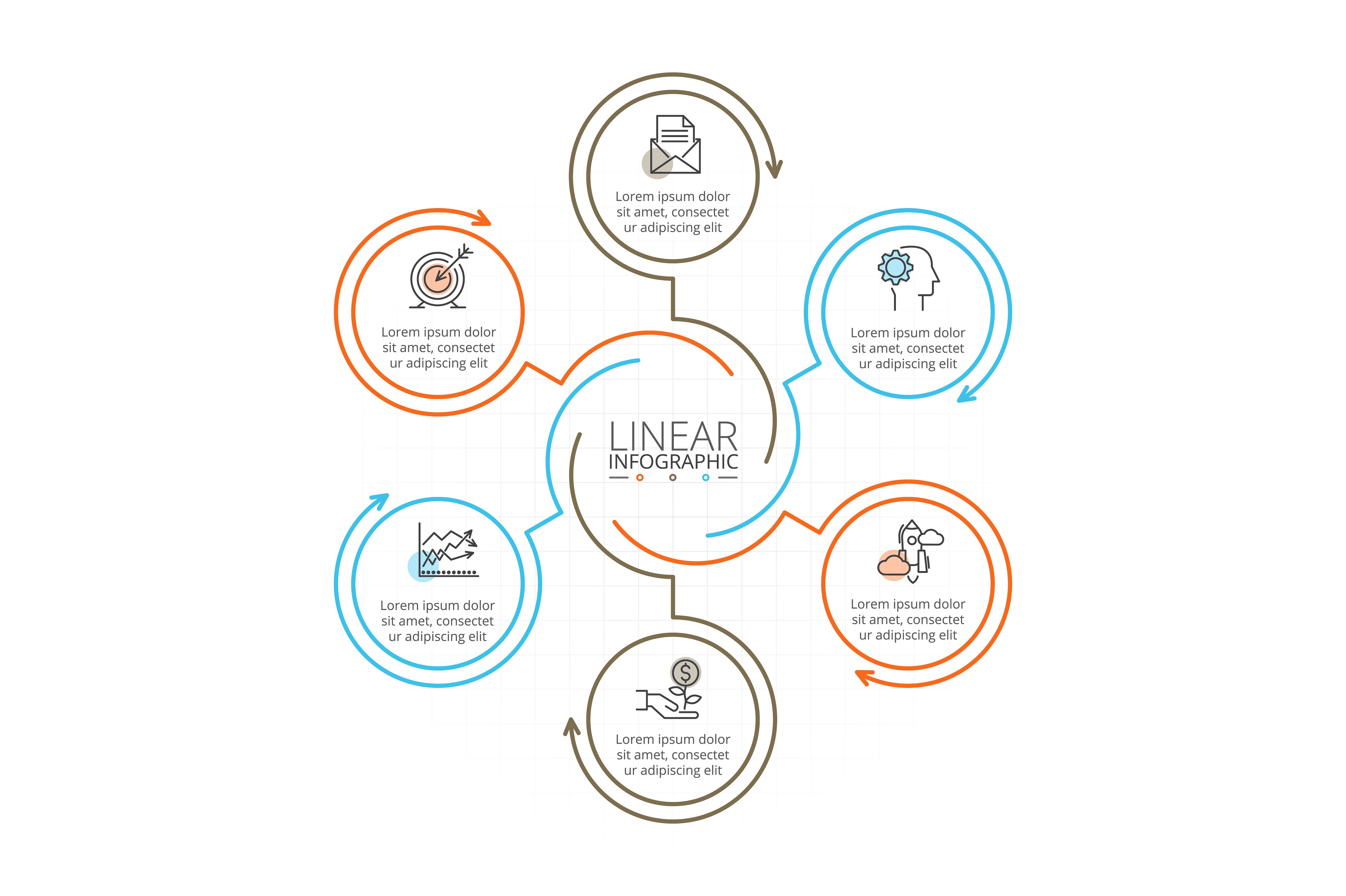 Linear elements for infographi