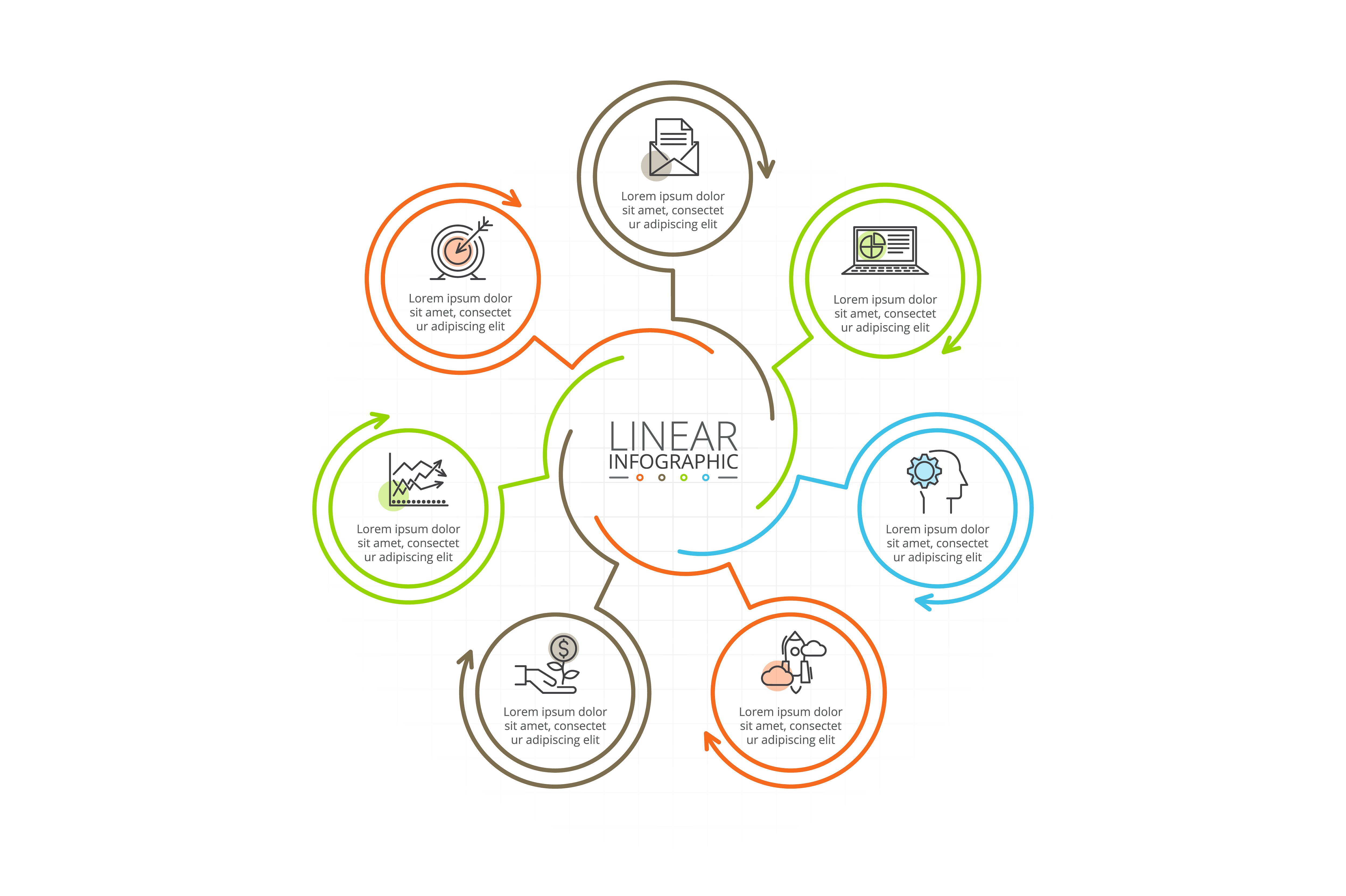 Linear elements for infographi