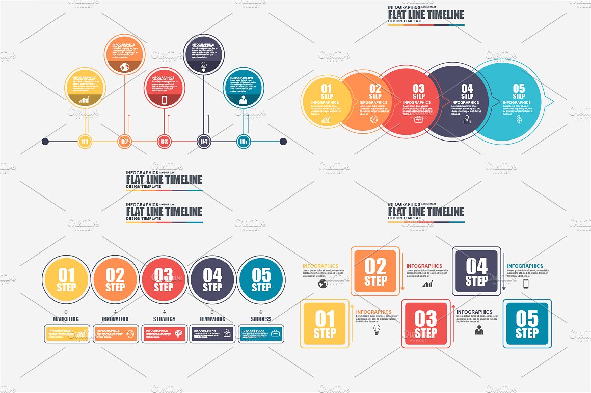 Thin Line Bundle Infographic E