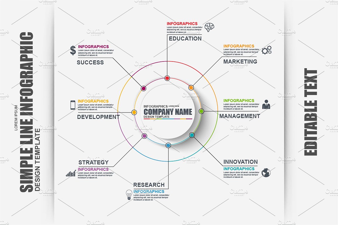 Simple Timeline Infographic Ve