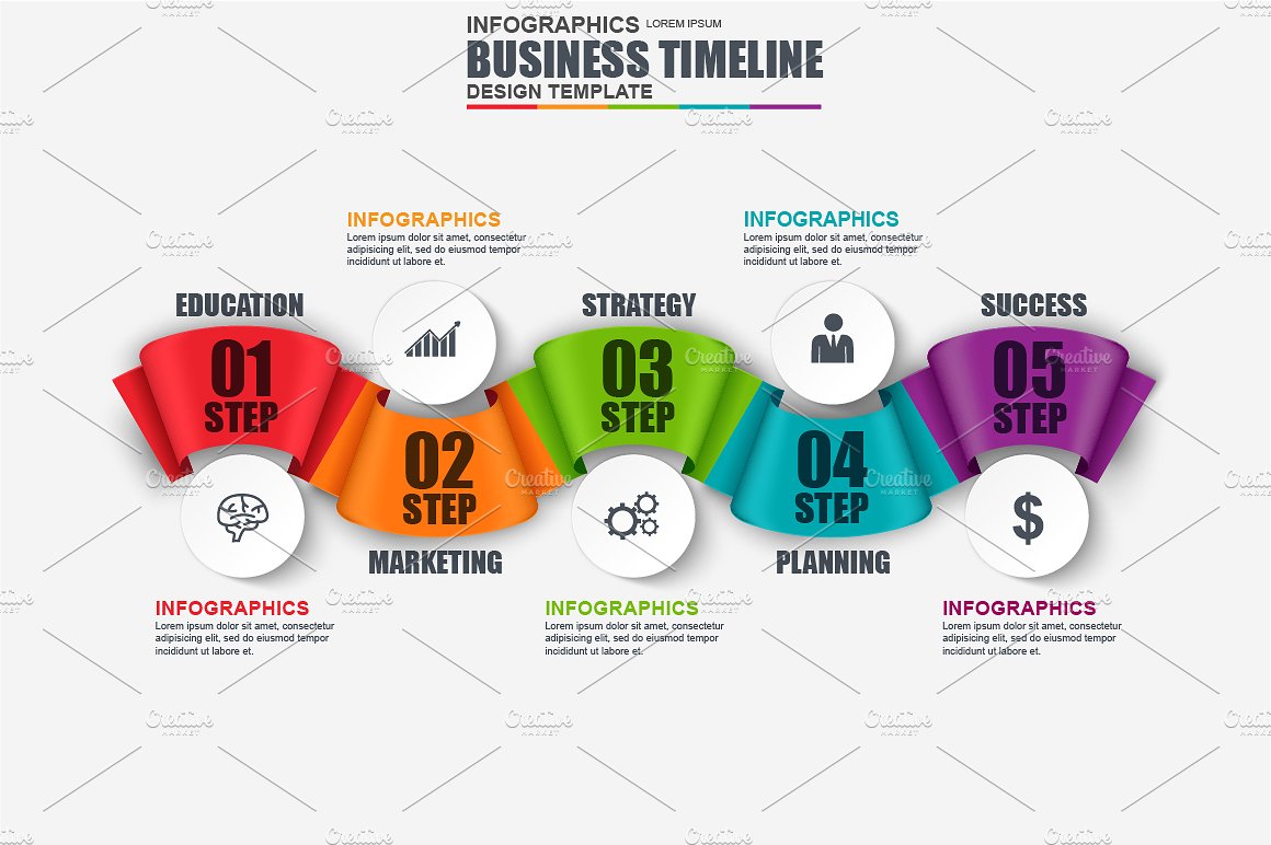 Infographic Business Ribbon Ti