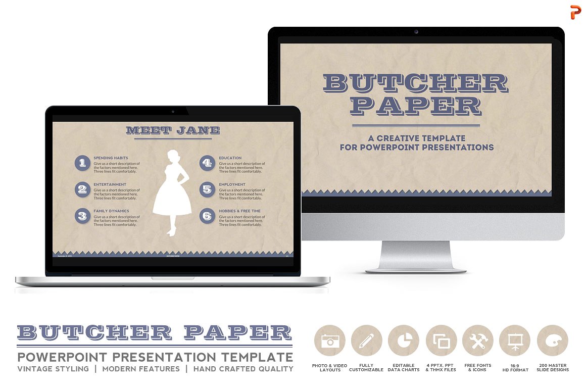 Butcher Paper Powerpoint Templ