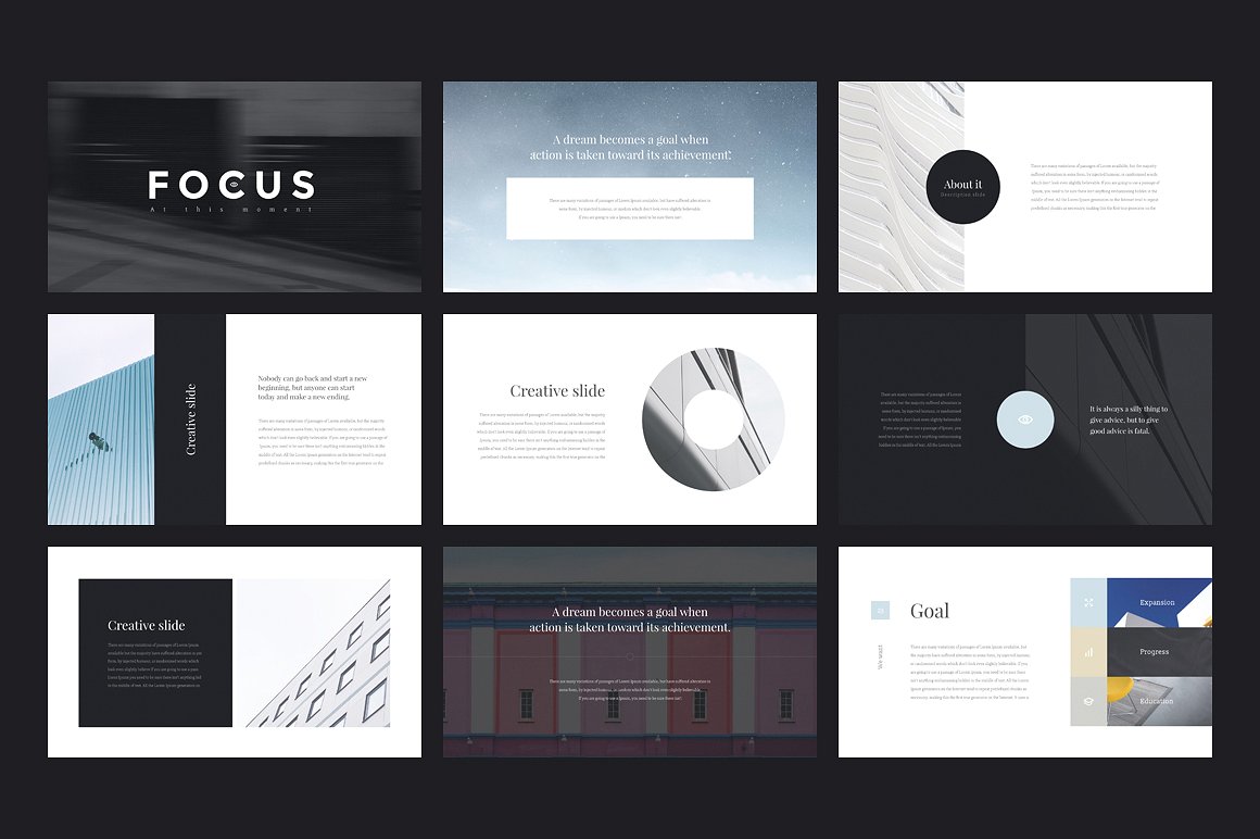 Focus PowerPoint Template GI