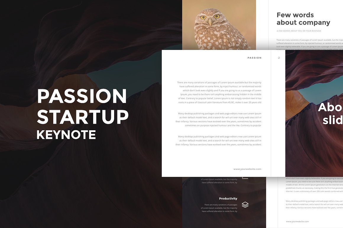 Passion Keynote Template GIF