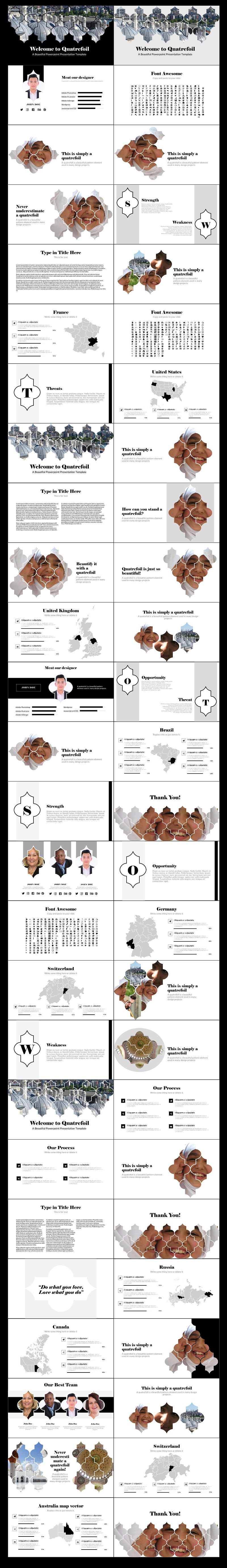 Quatrefoil PPT Template