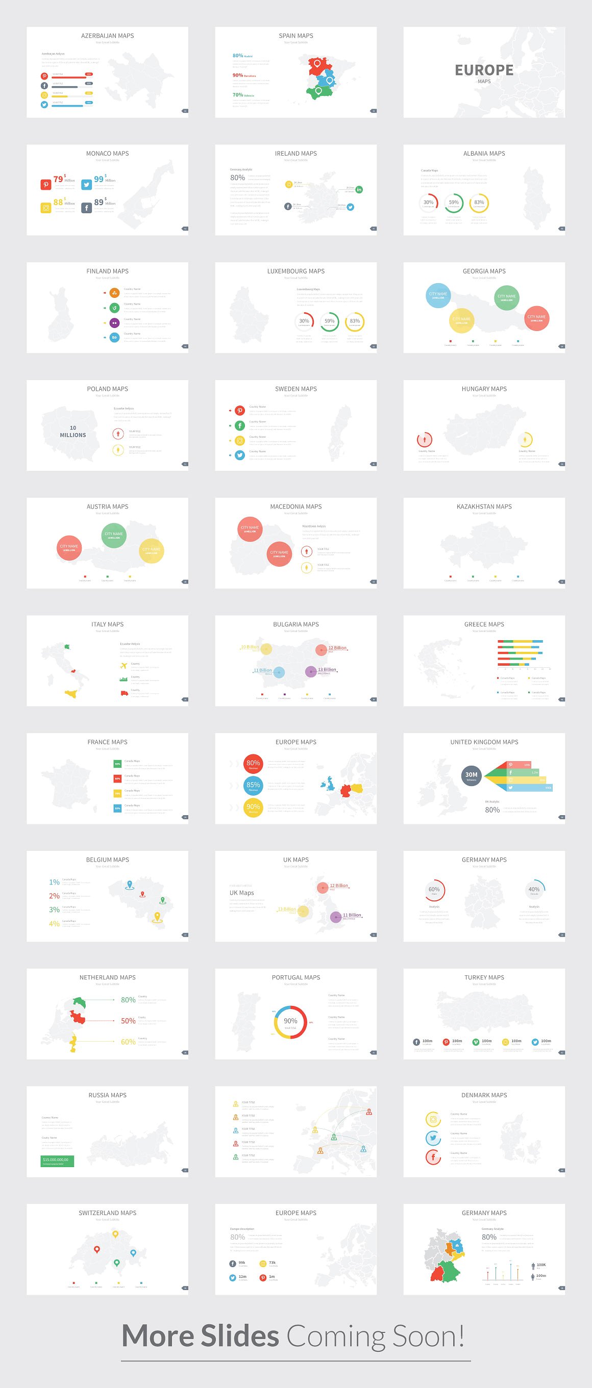 Maps Infographics Slides