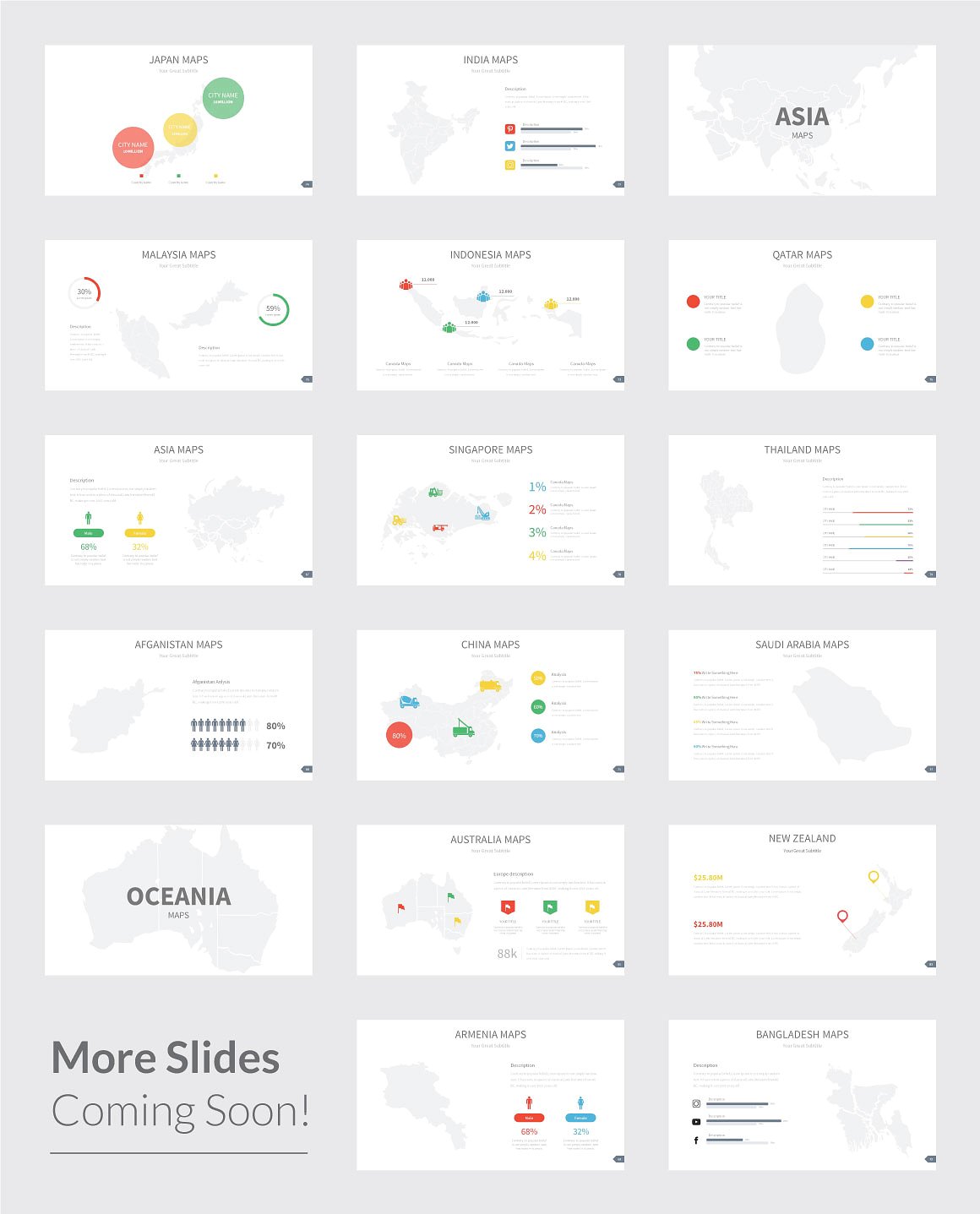 Maps Infographics Slides