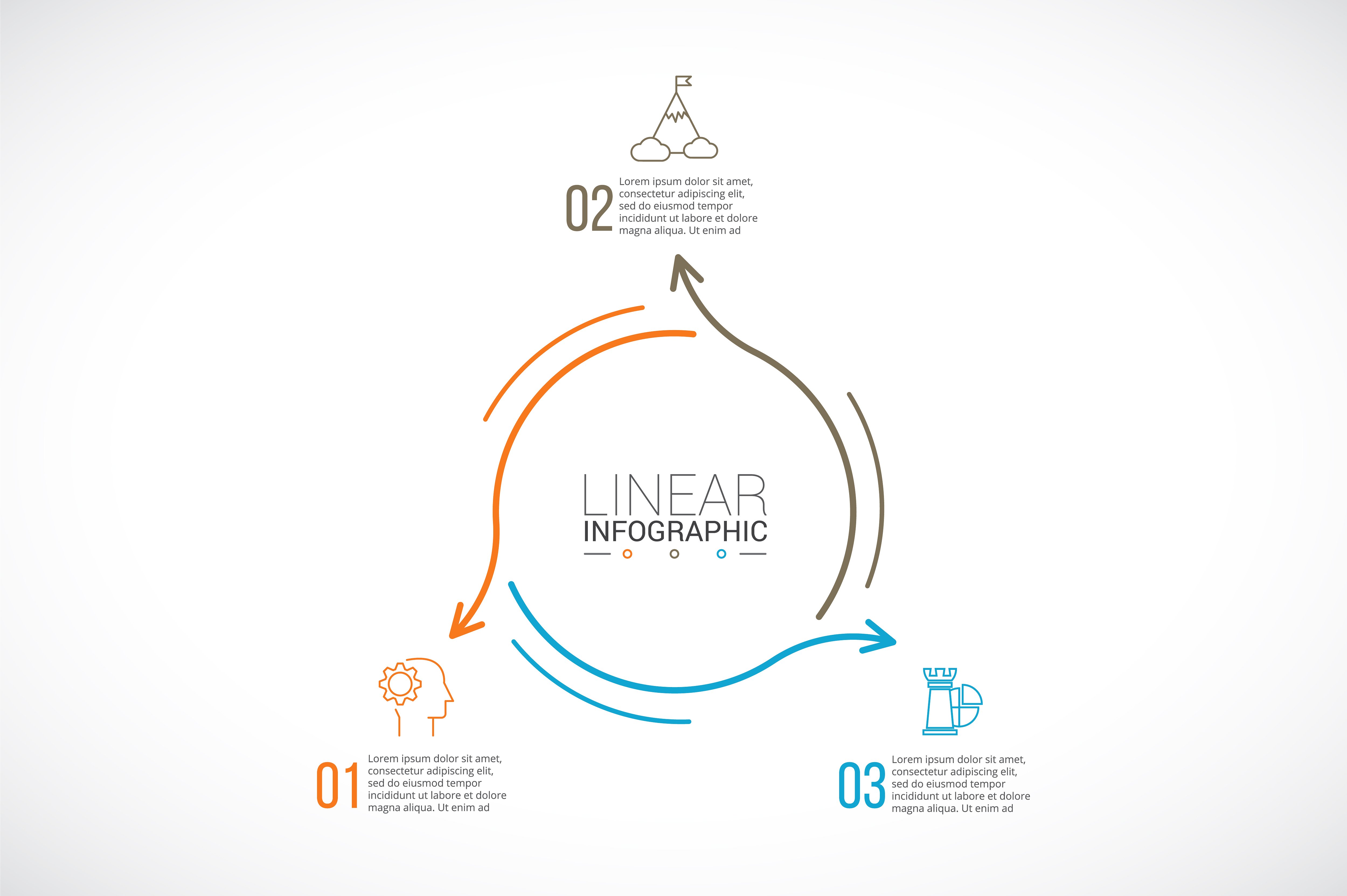 Line flat elements for infogra