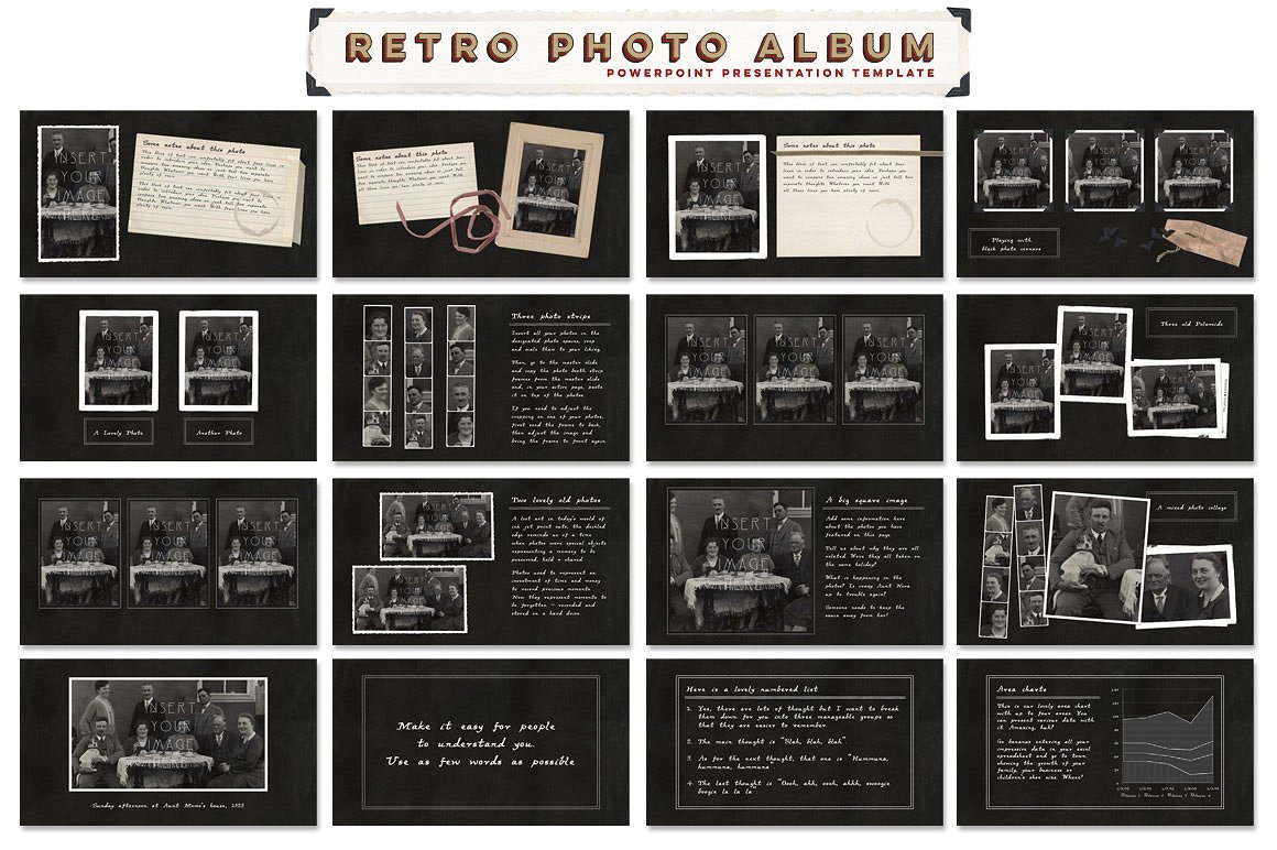 Retro Photo Album PPT Template