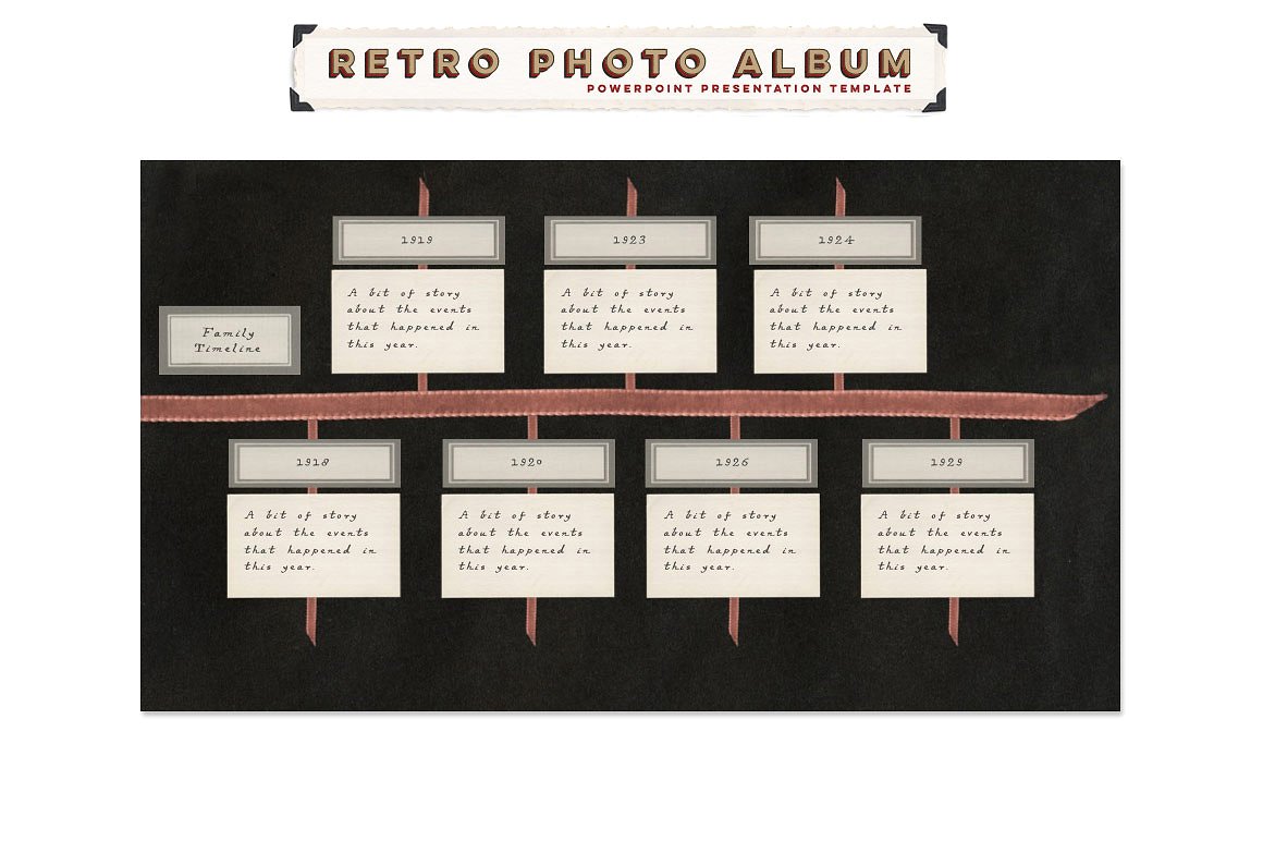 Retro Photo Album PPT Template