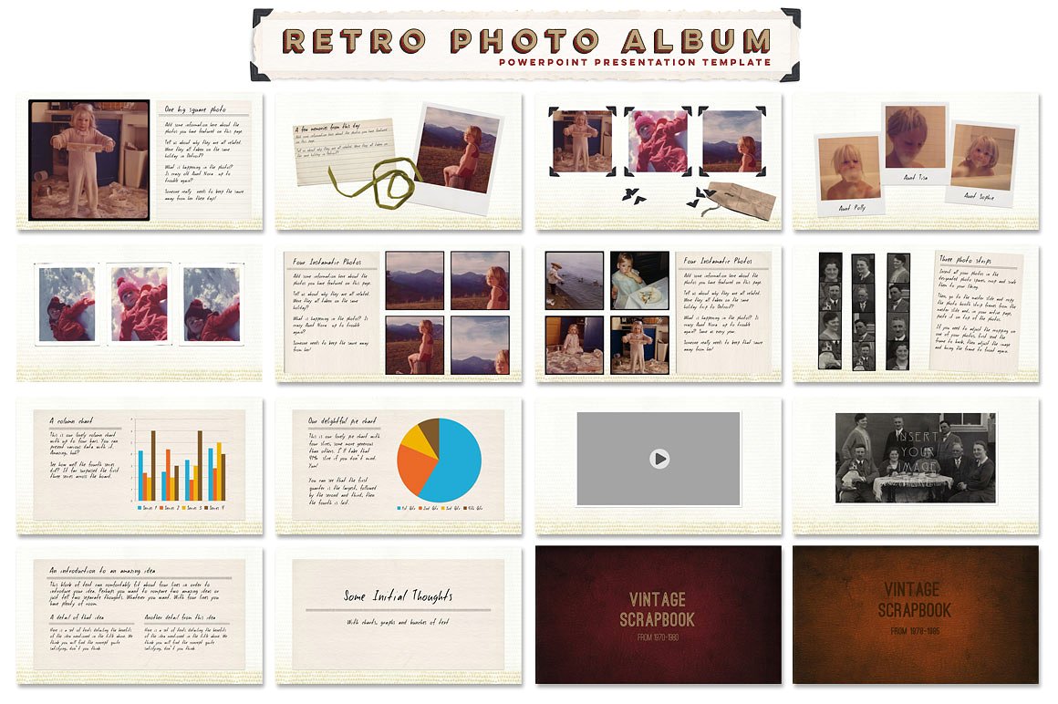 Retro Photo Album PPT Template