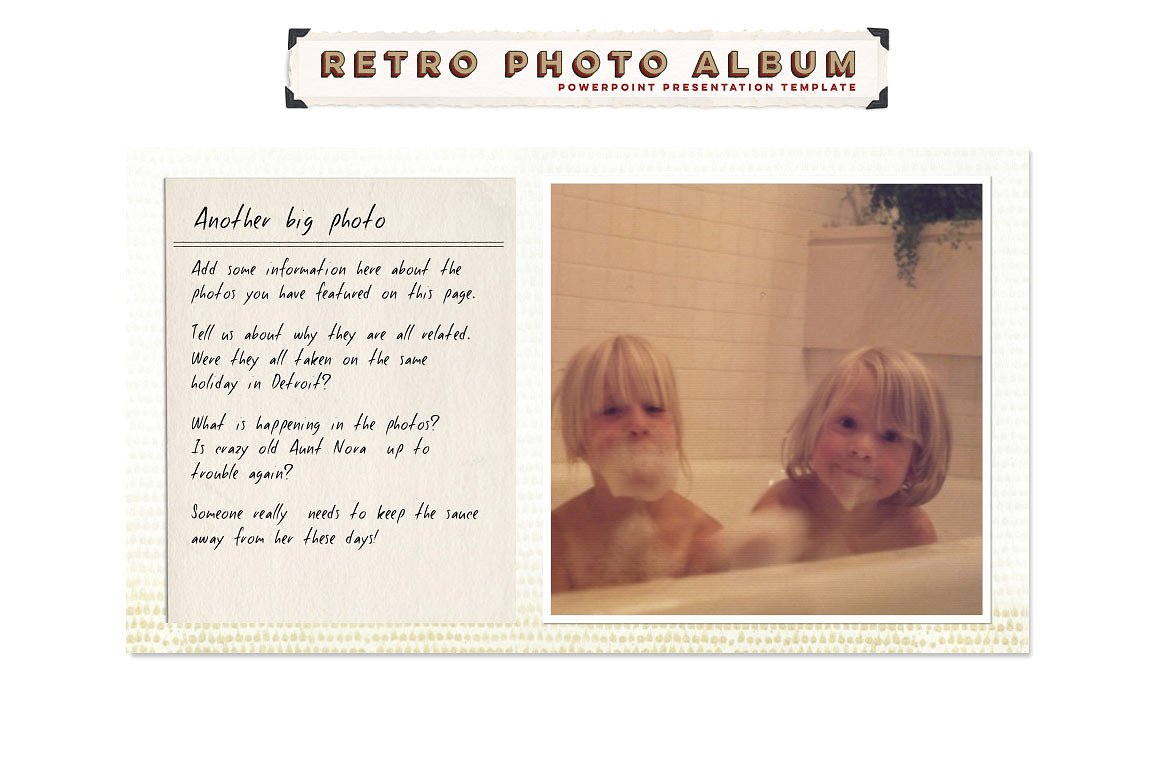 Retro Photo Album PPT Template