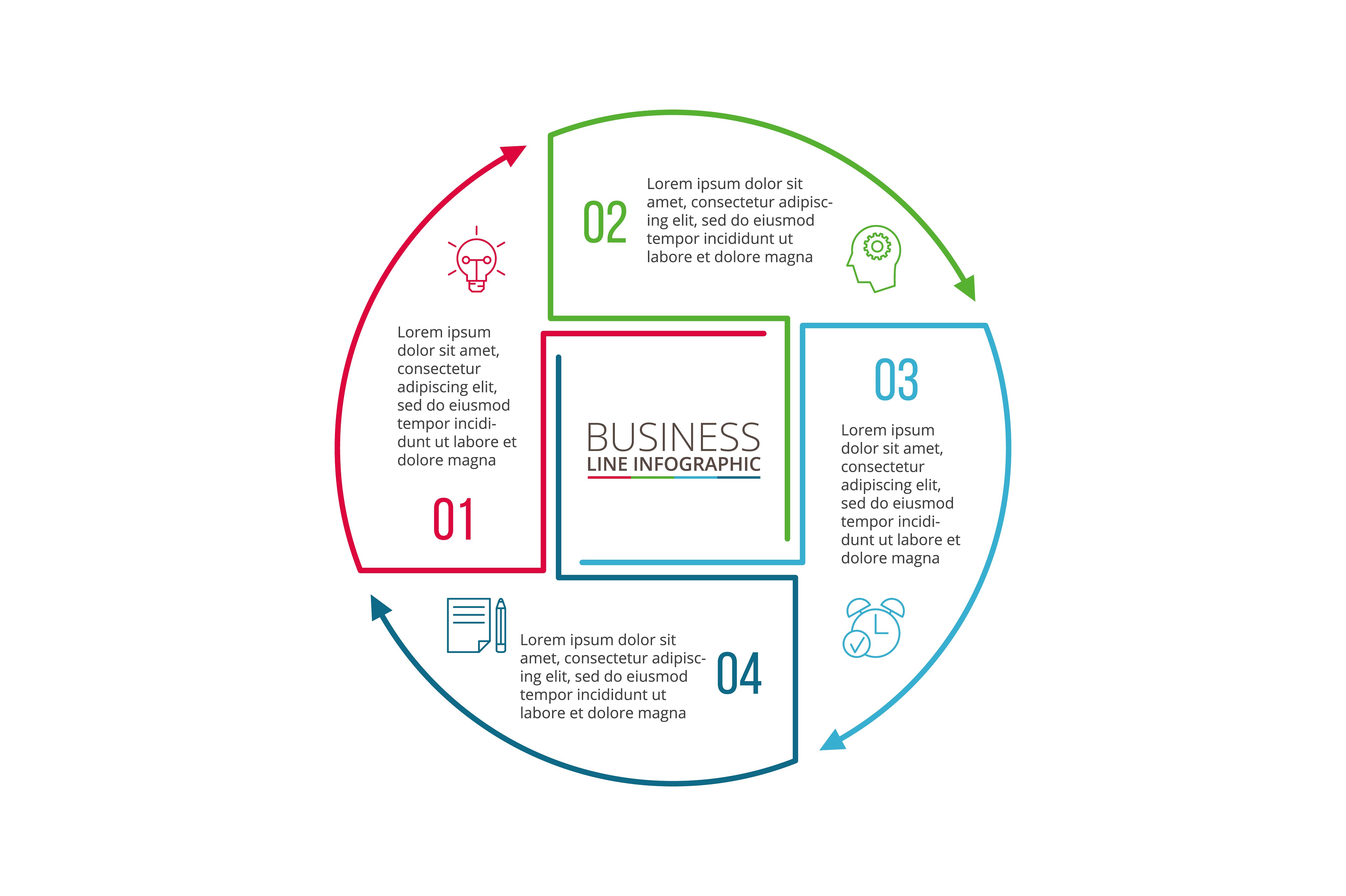 Linear elements for infographi