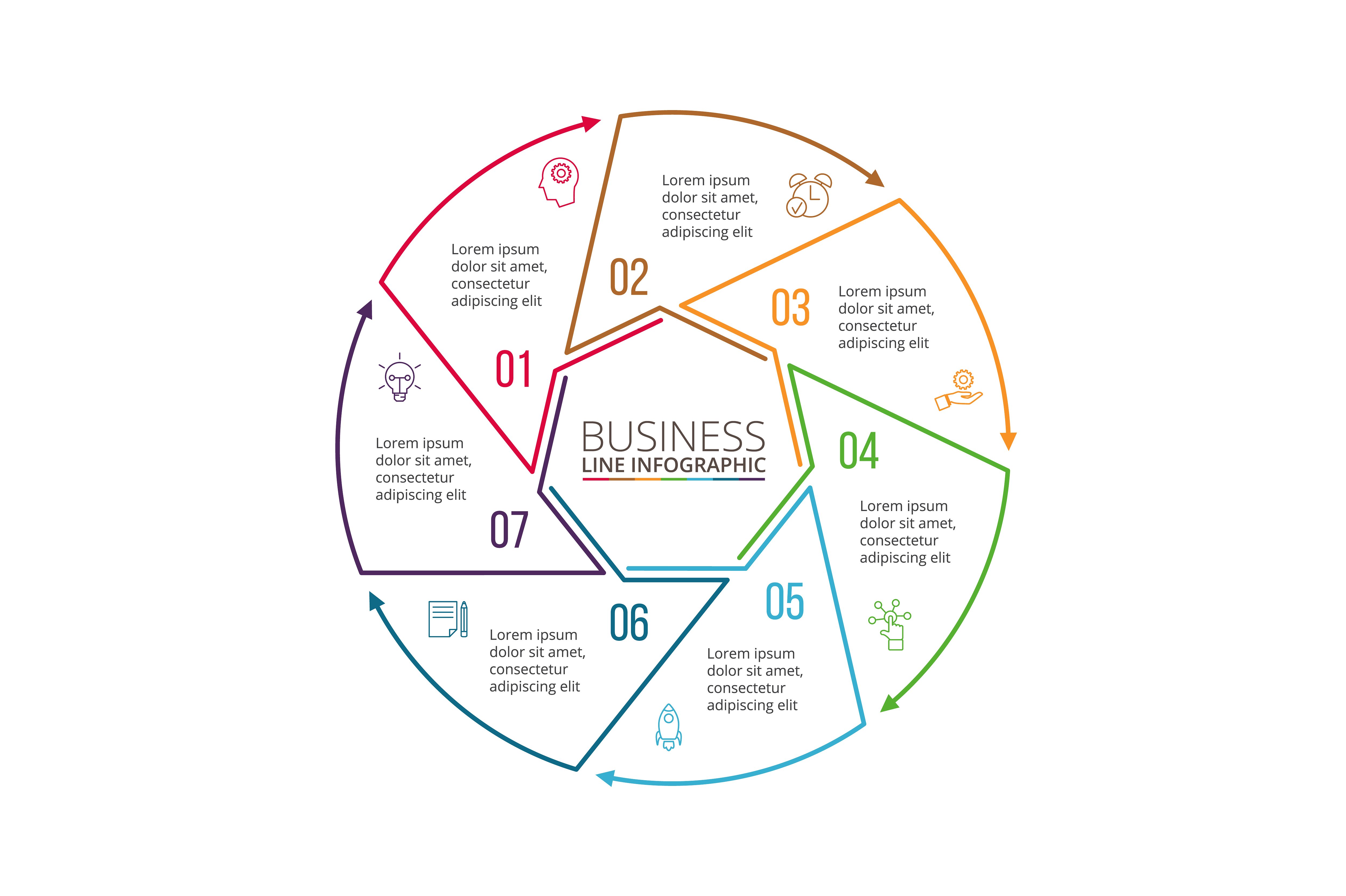 Linear elements for infographi