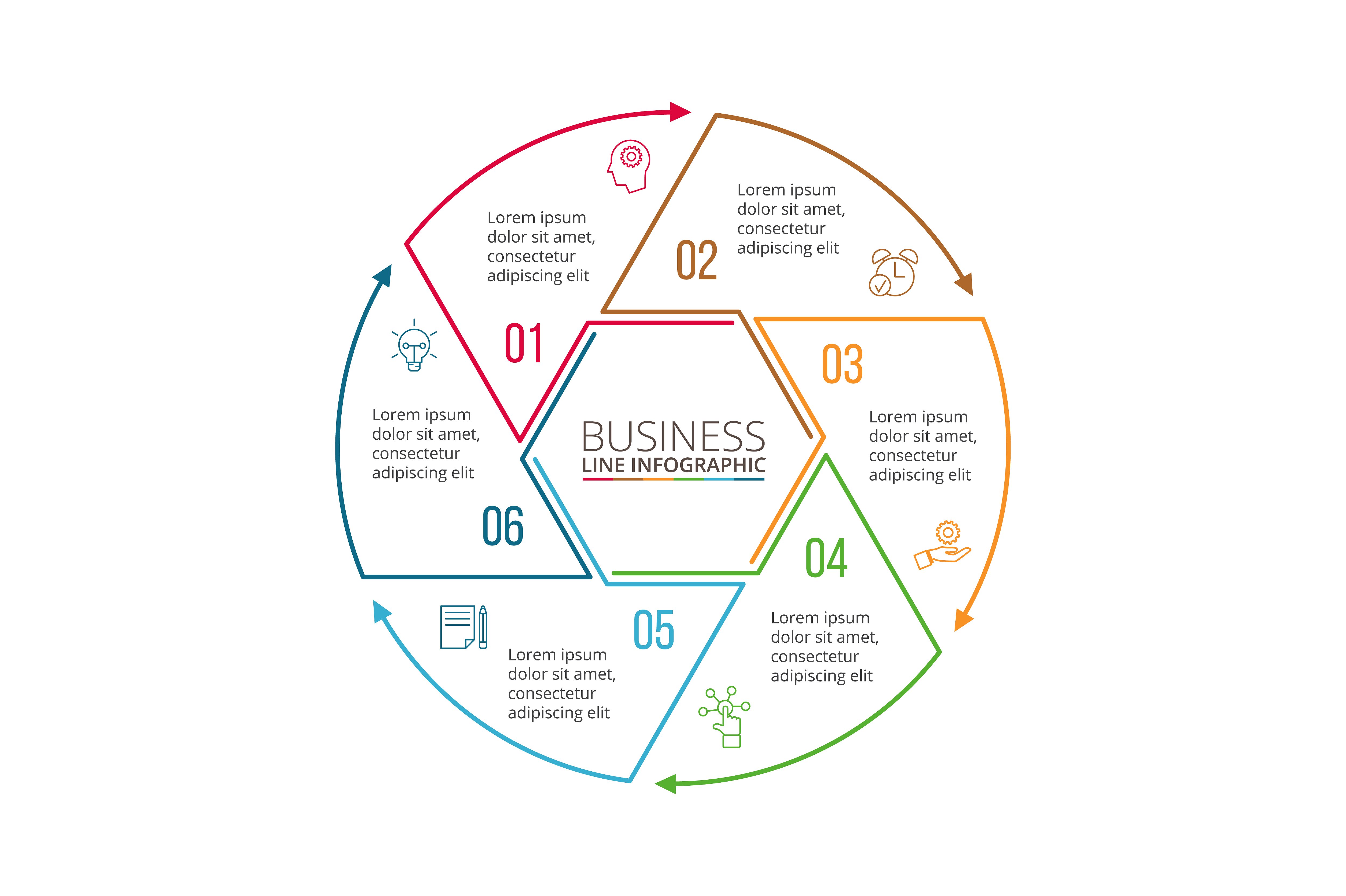 Linear elements for infographi