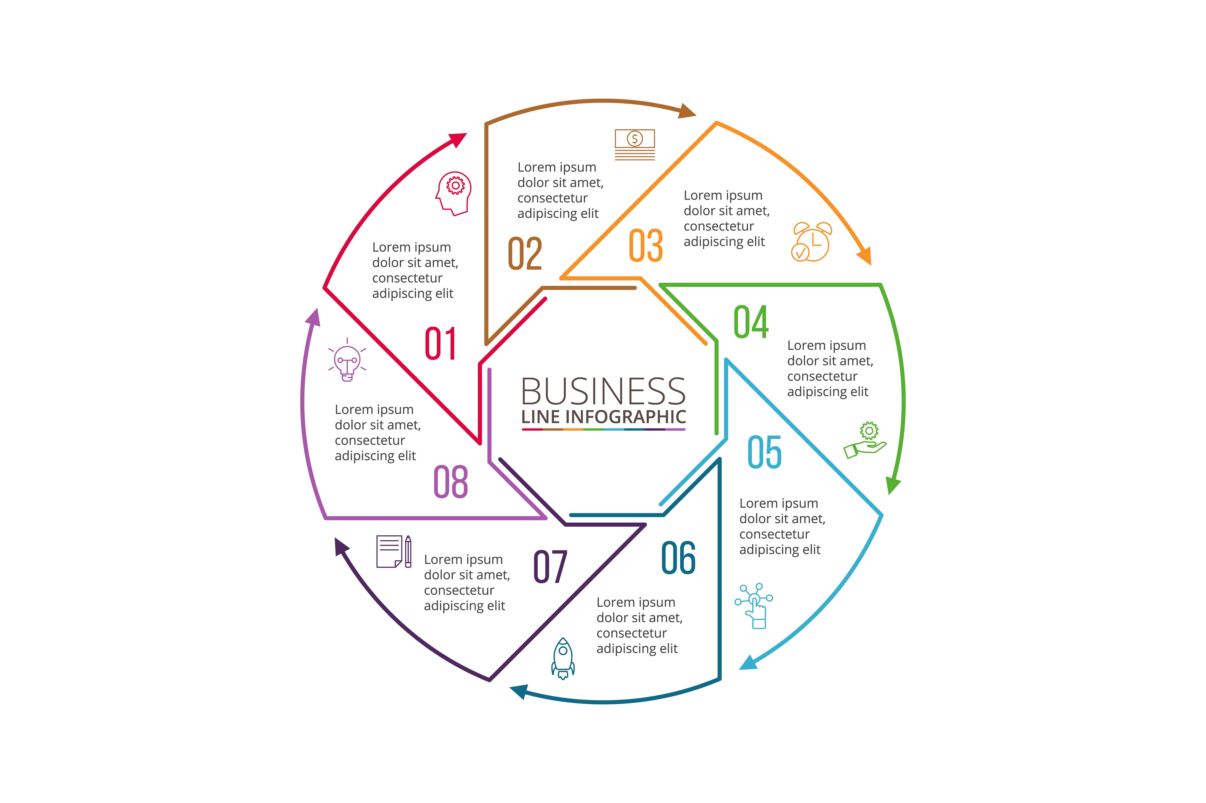 Linear elements for infographi