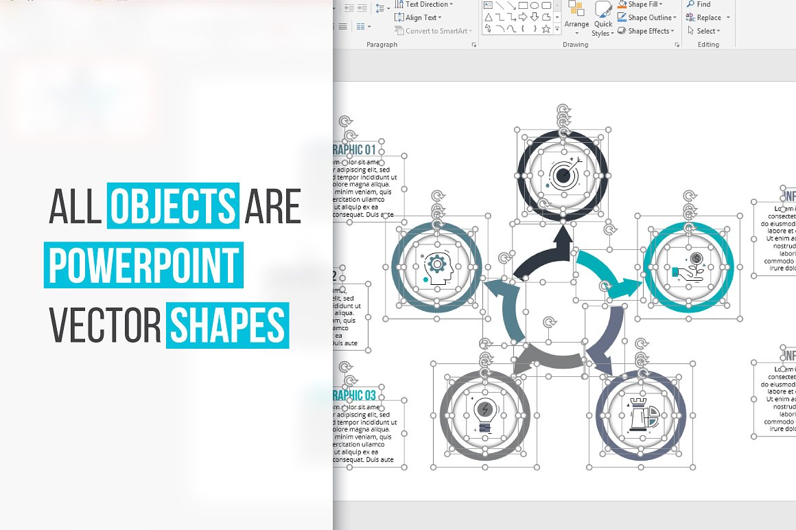 Cycle infographics templates