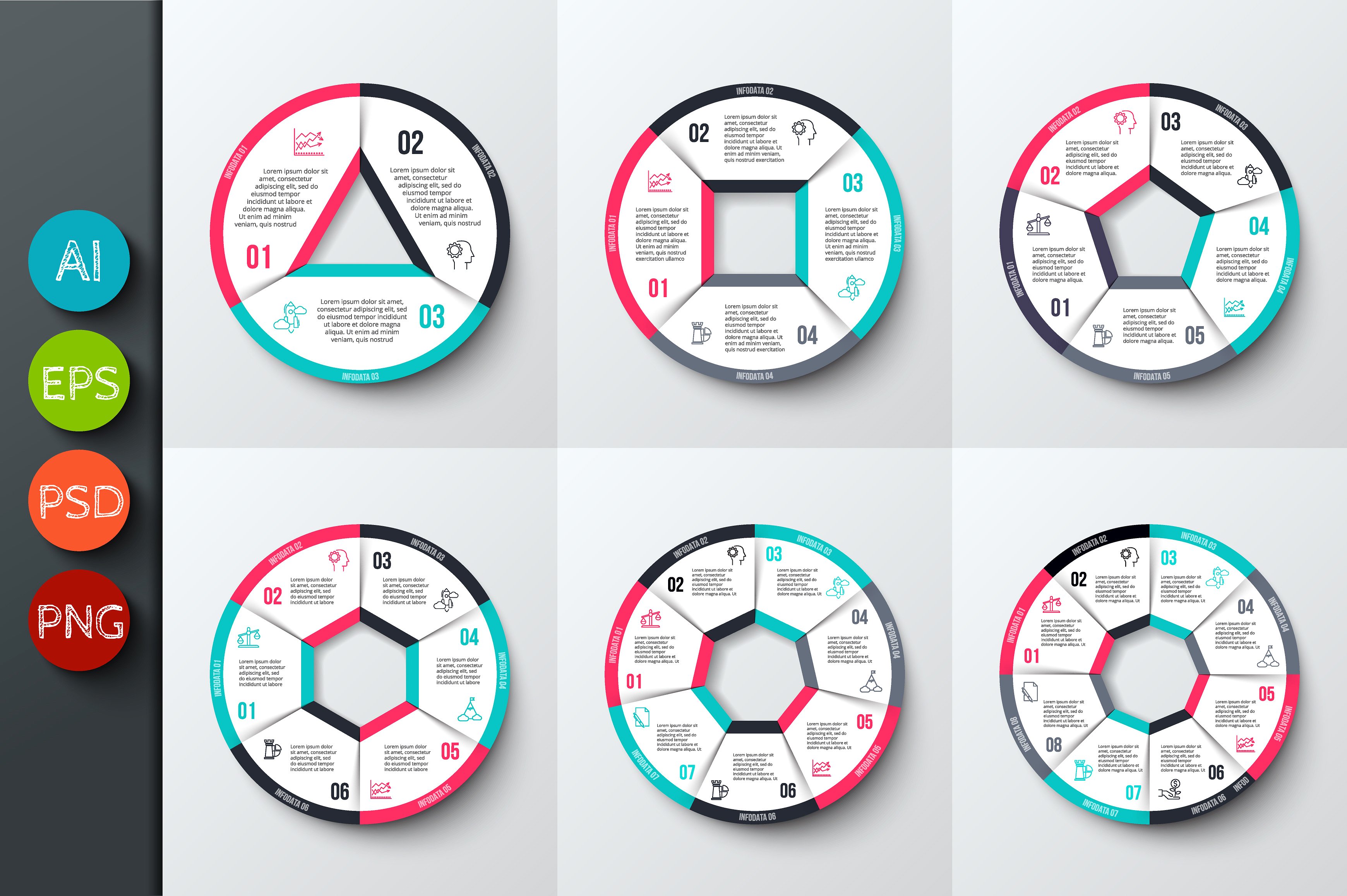 Infographics template set v.35