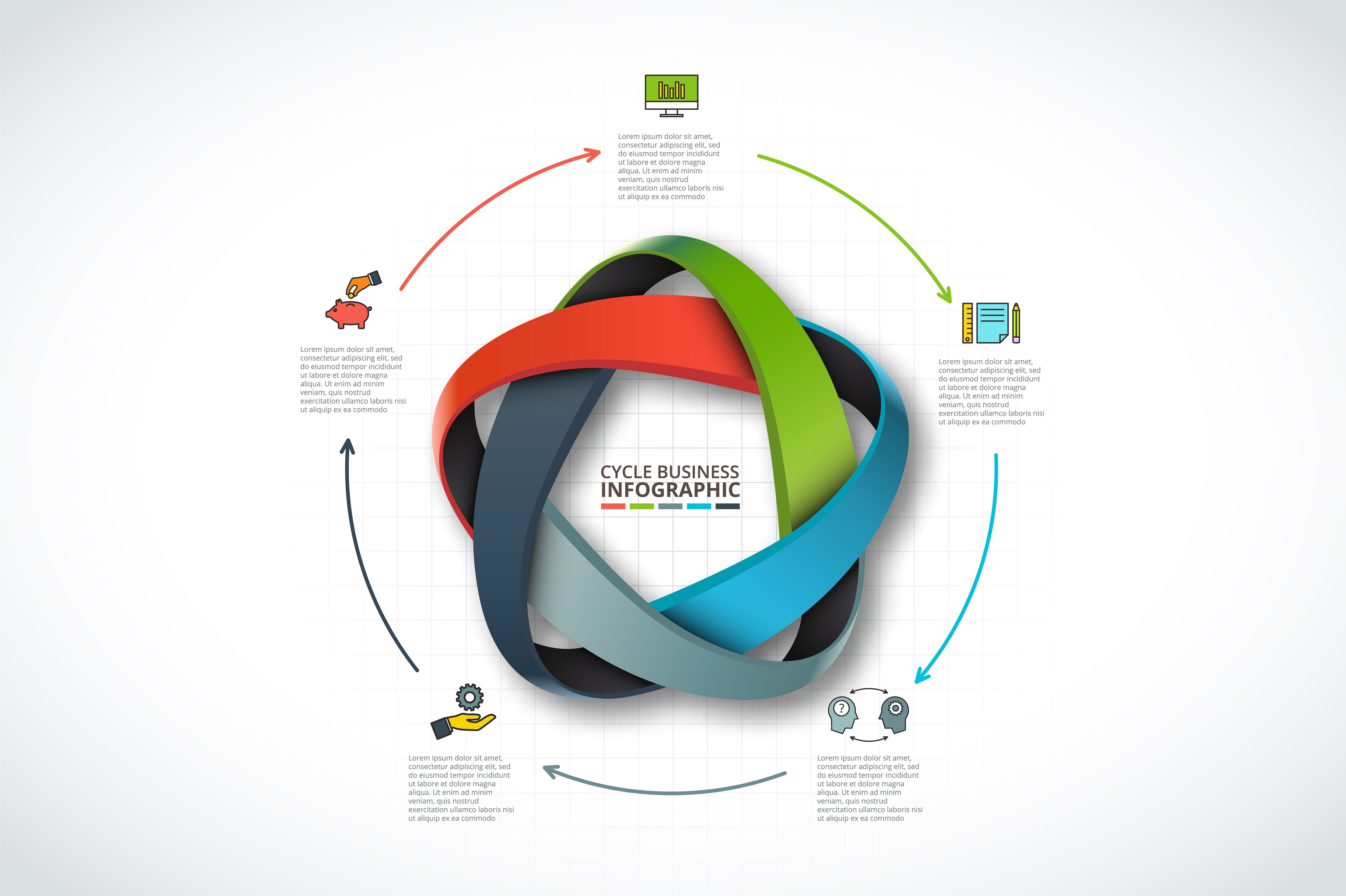 Business infographic diagrams