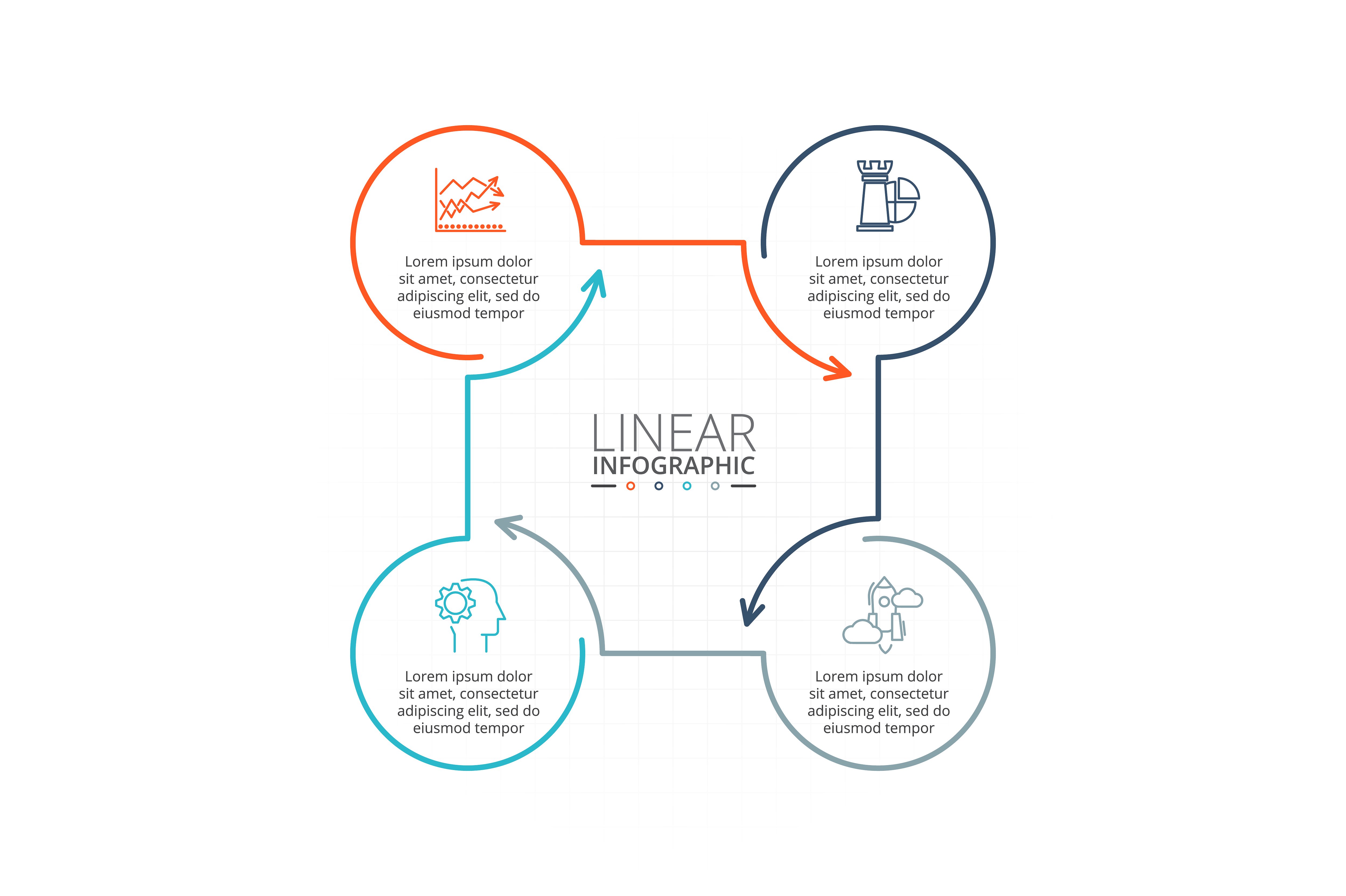 Linear elements for infographi