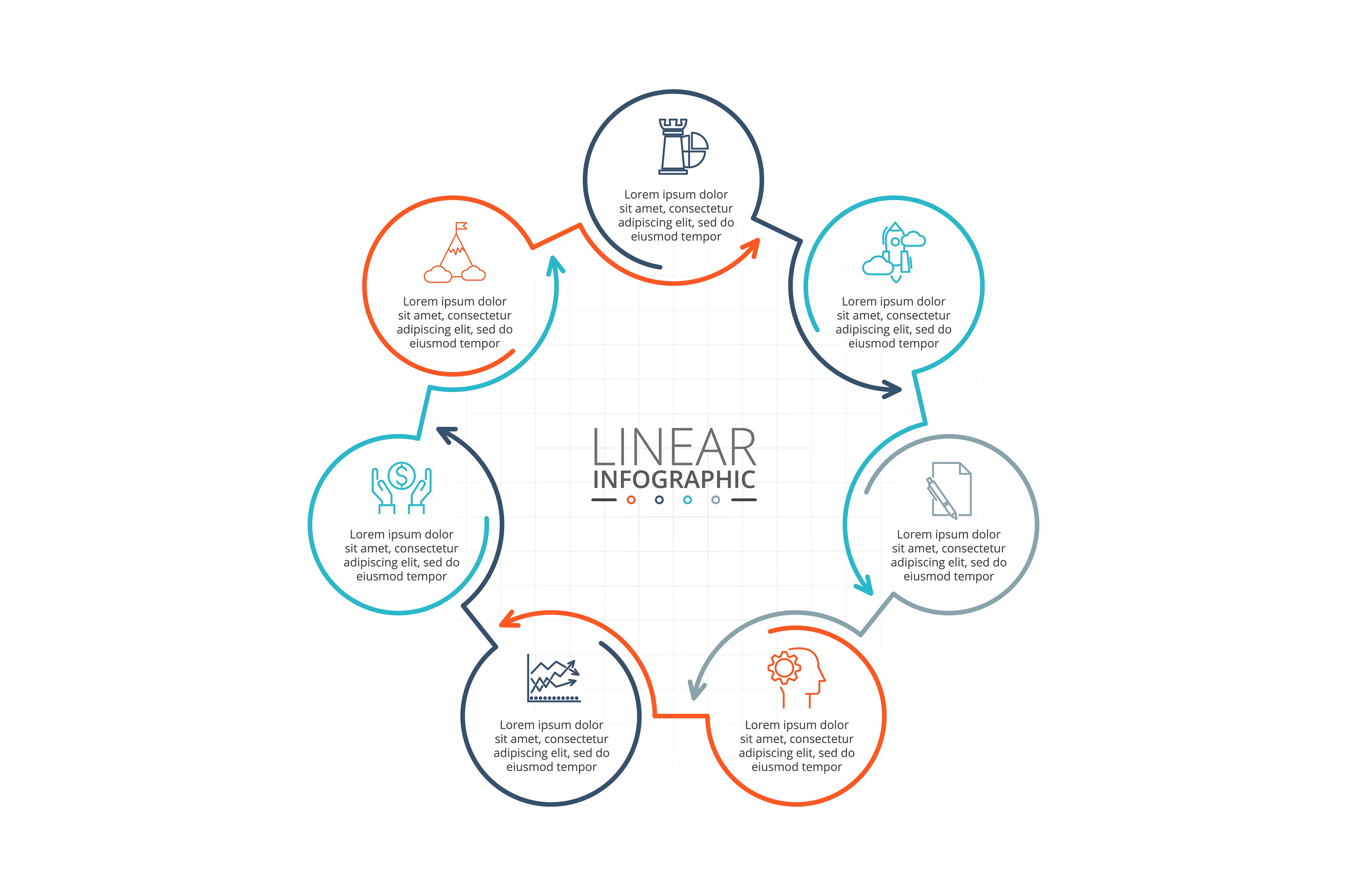 Linear elements for infographi