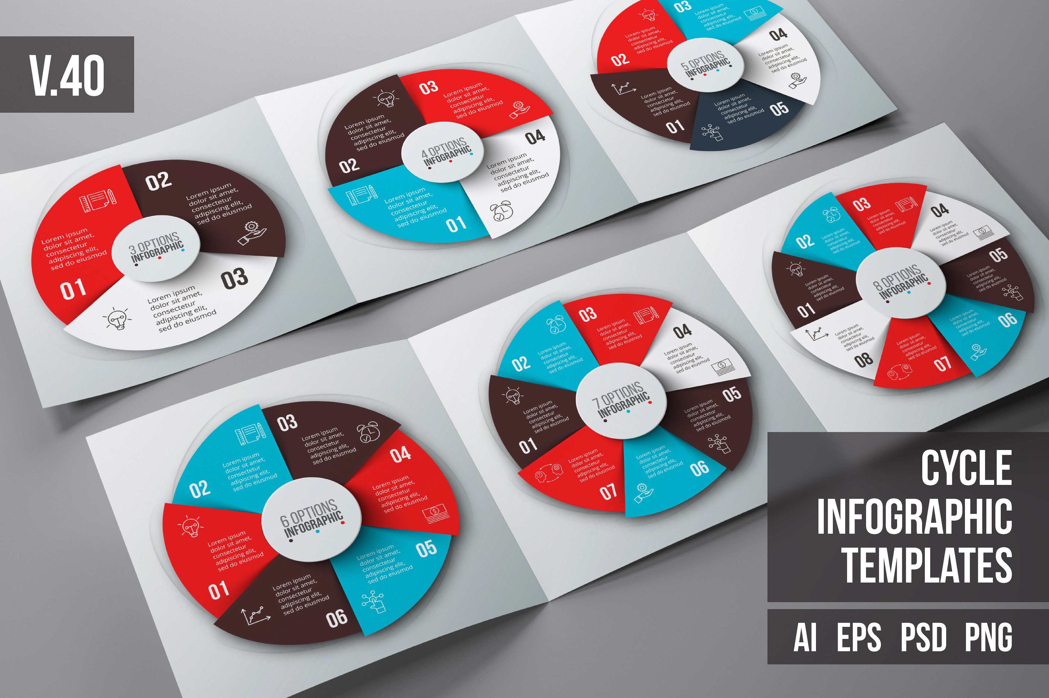 Infographics template set v.40