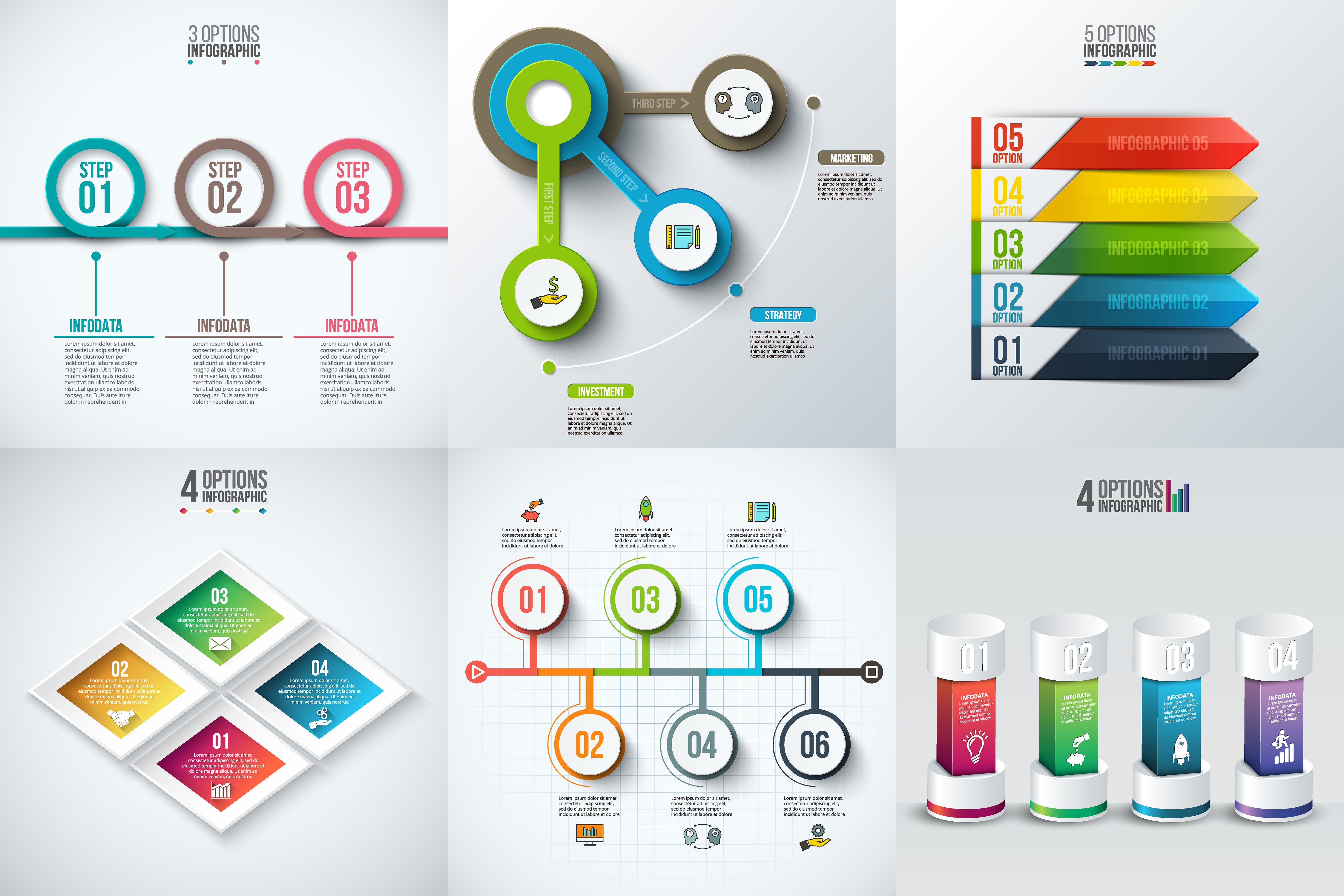 Infographic elements bundle v.