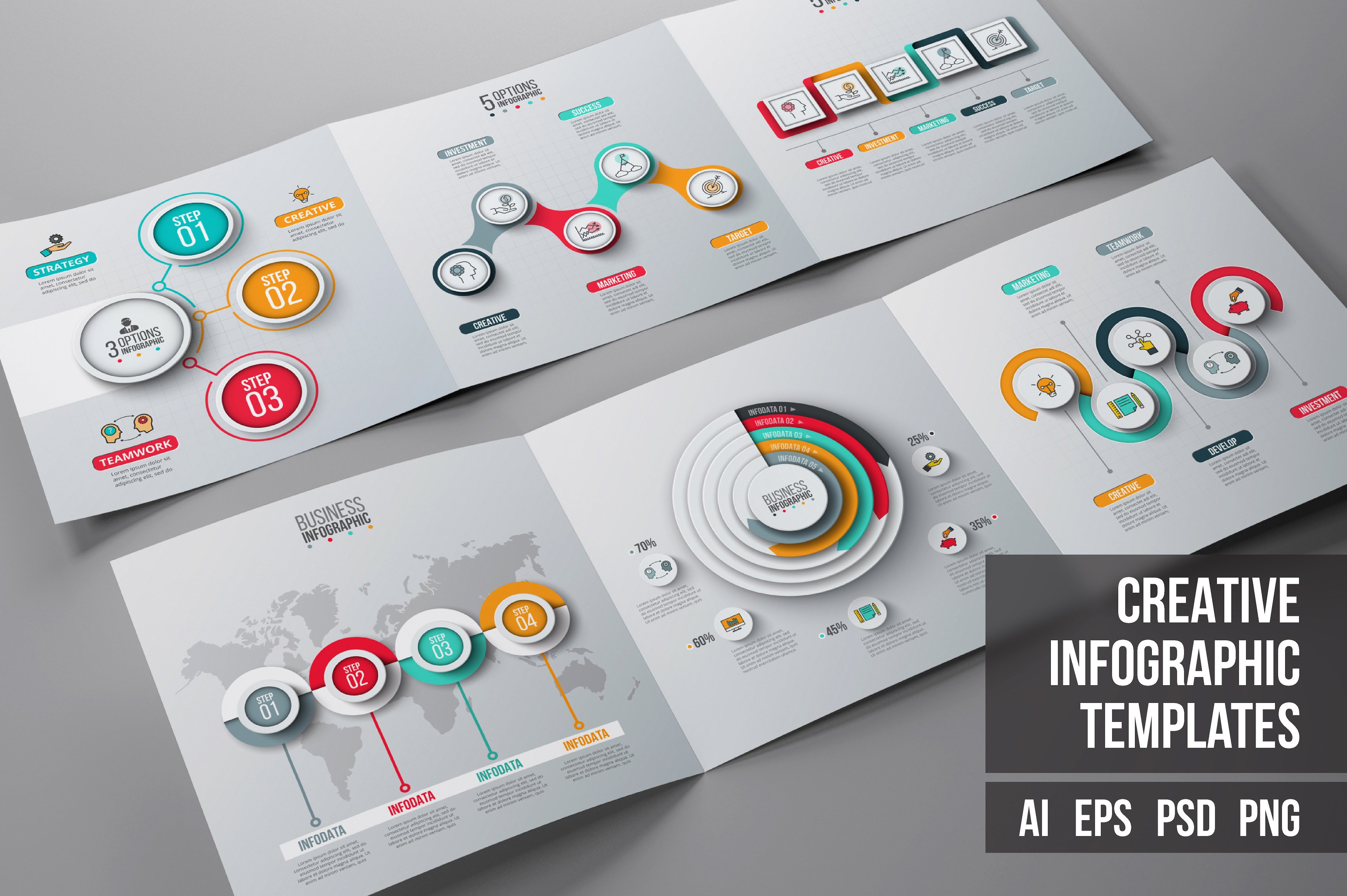 Business infographic diagrams