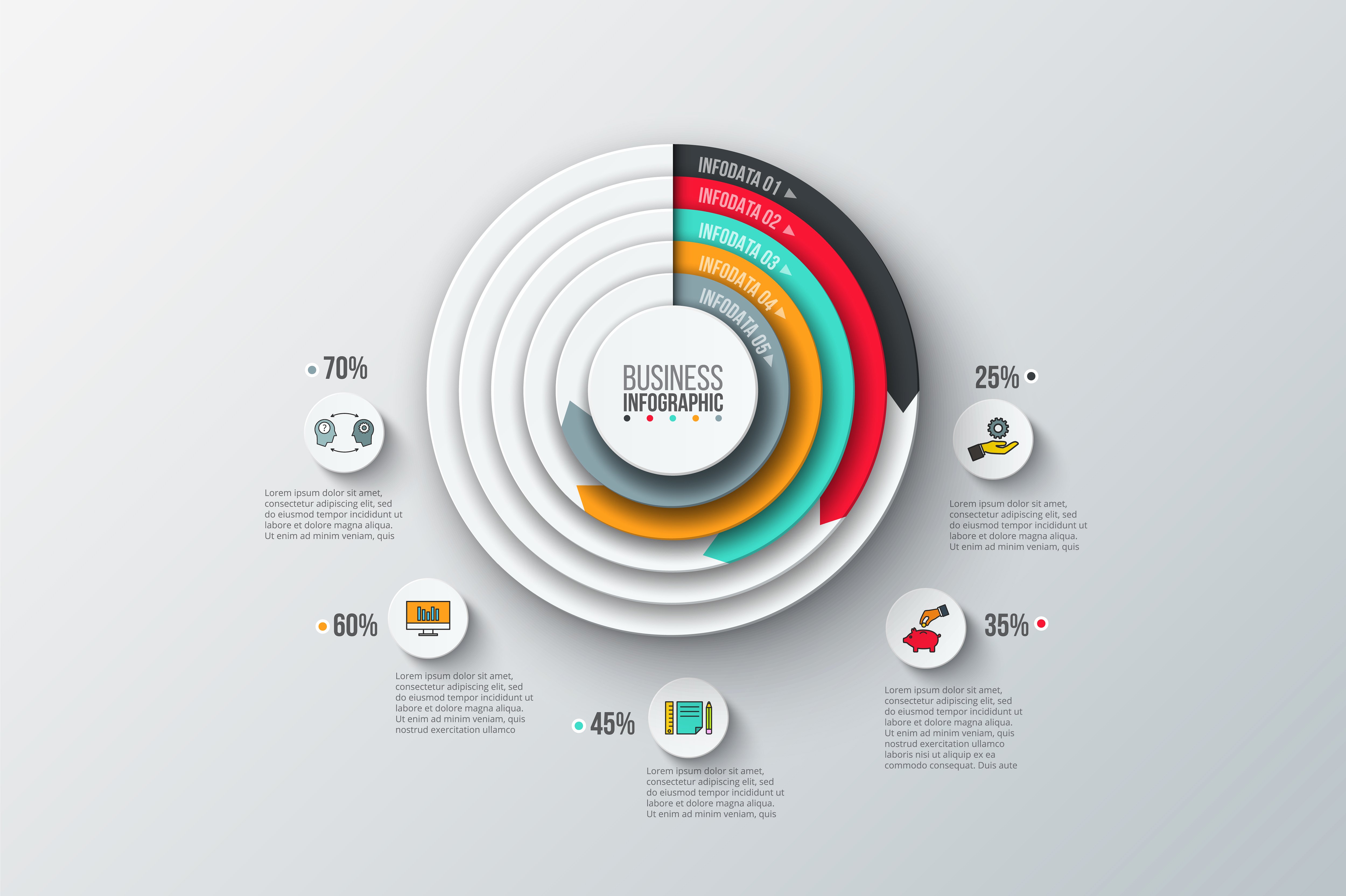 Business infographic diagrams